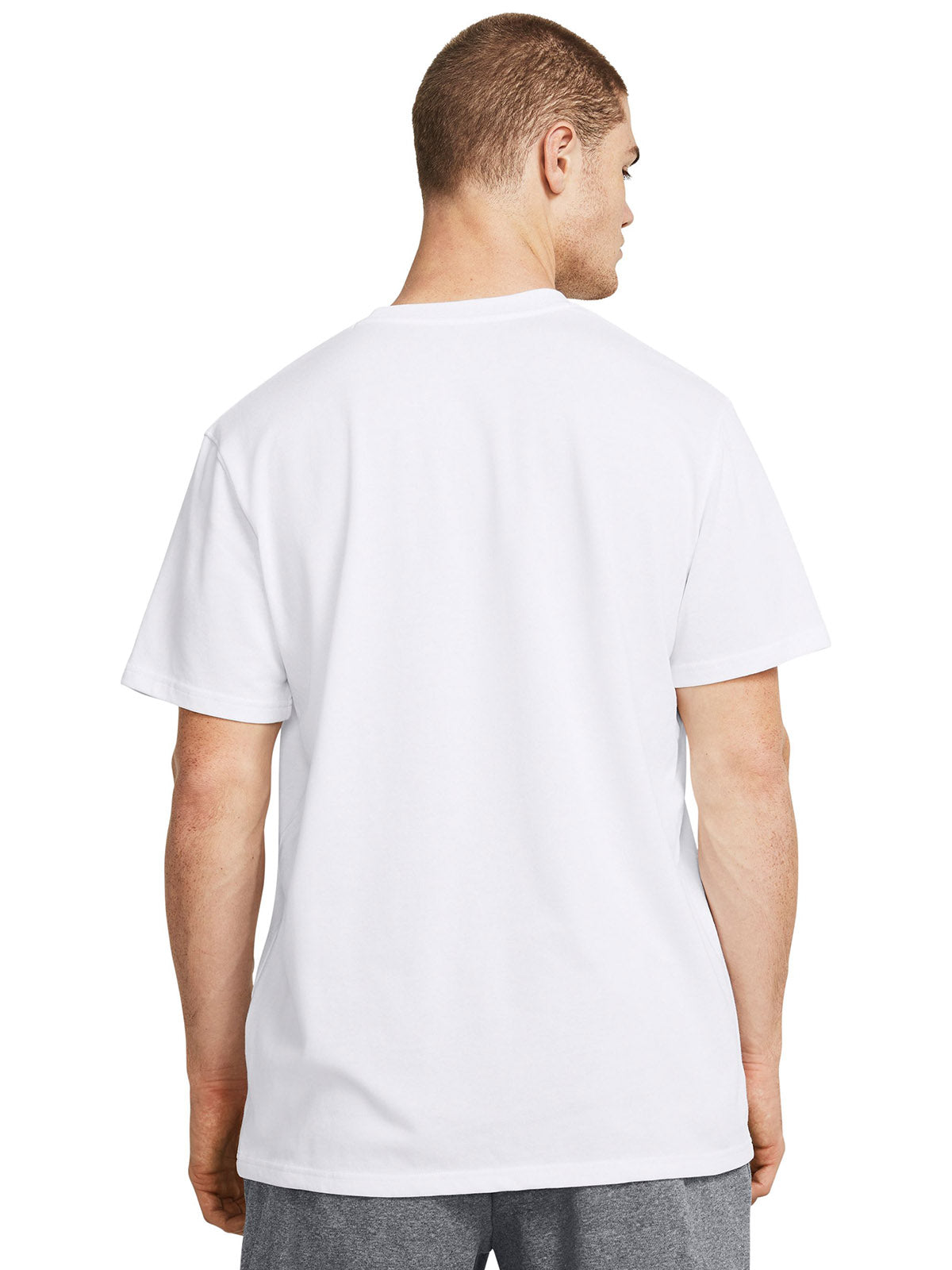 Polera manga corta Under Armour armour label blanco para hombre