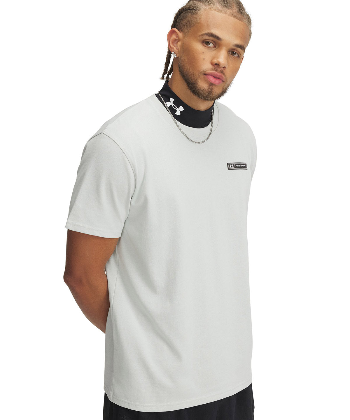 Polera manga corta Under Armour armour label verde para hombre