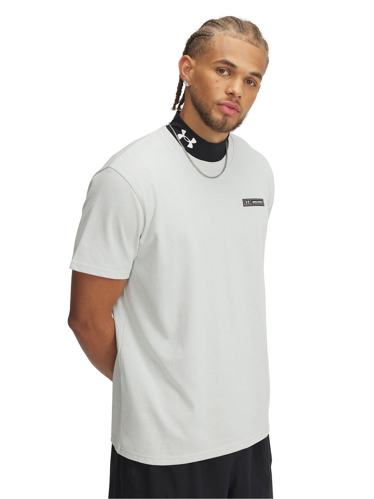 Polera manga corta Under Armour armour label verde para hombre