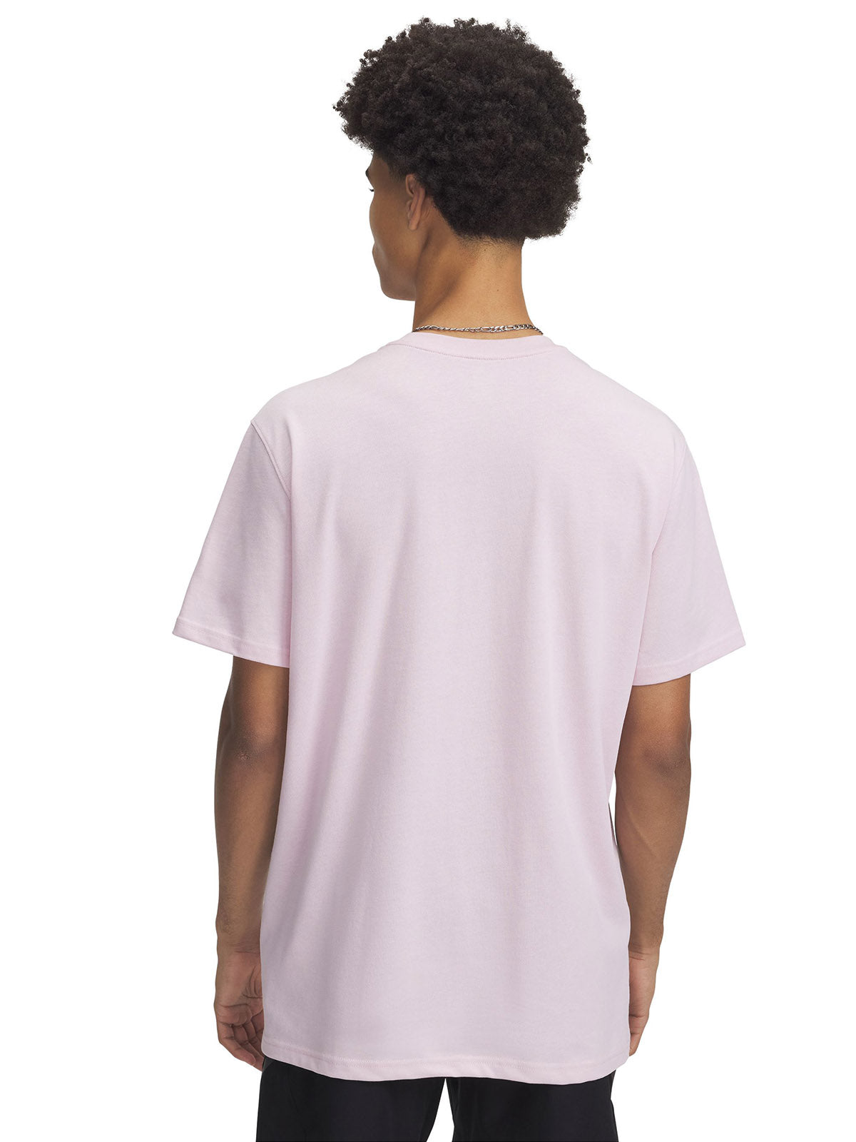 Polera manga corta Under Armour armour label rosado para hombre