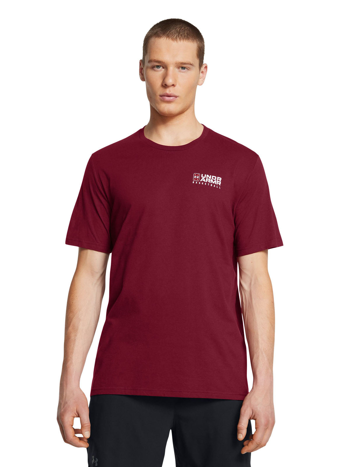 Polera manga corta basketball UA para hombre