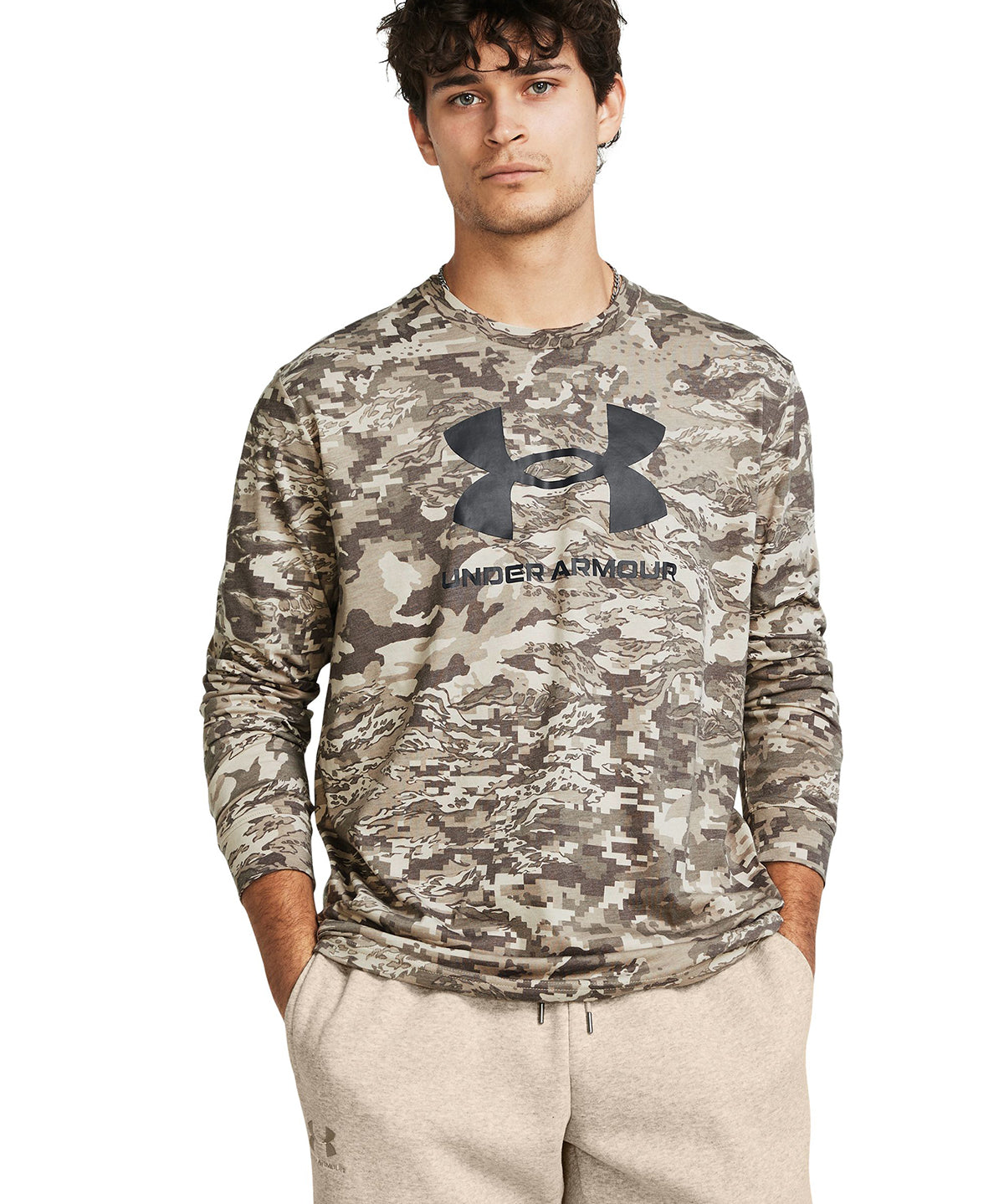 Polera manga larga UA ABC Camo para hombre
