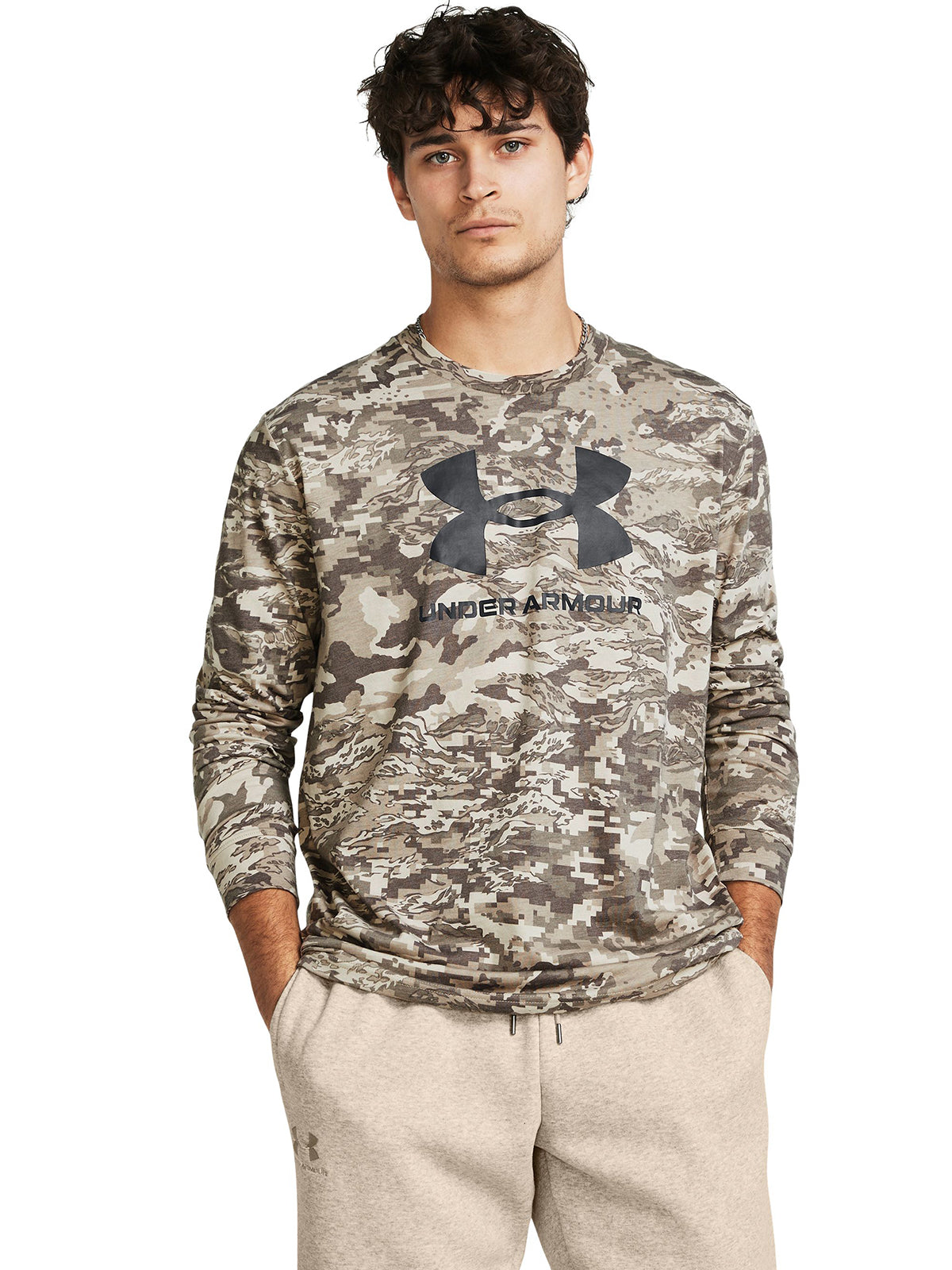 Polera manga larga UA ABC Camo para hombre