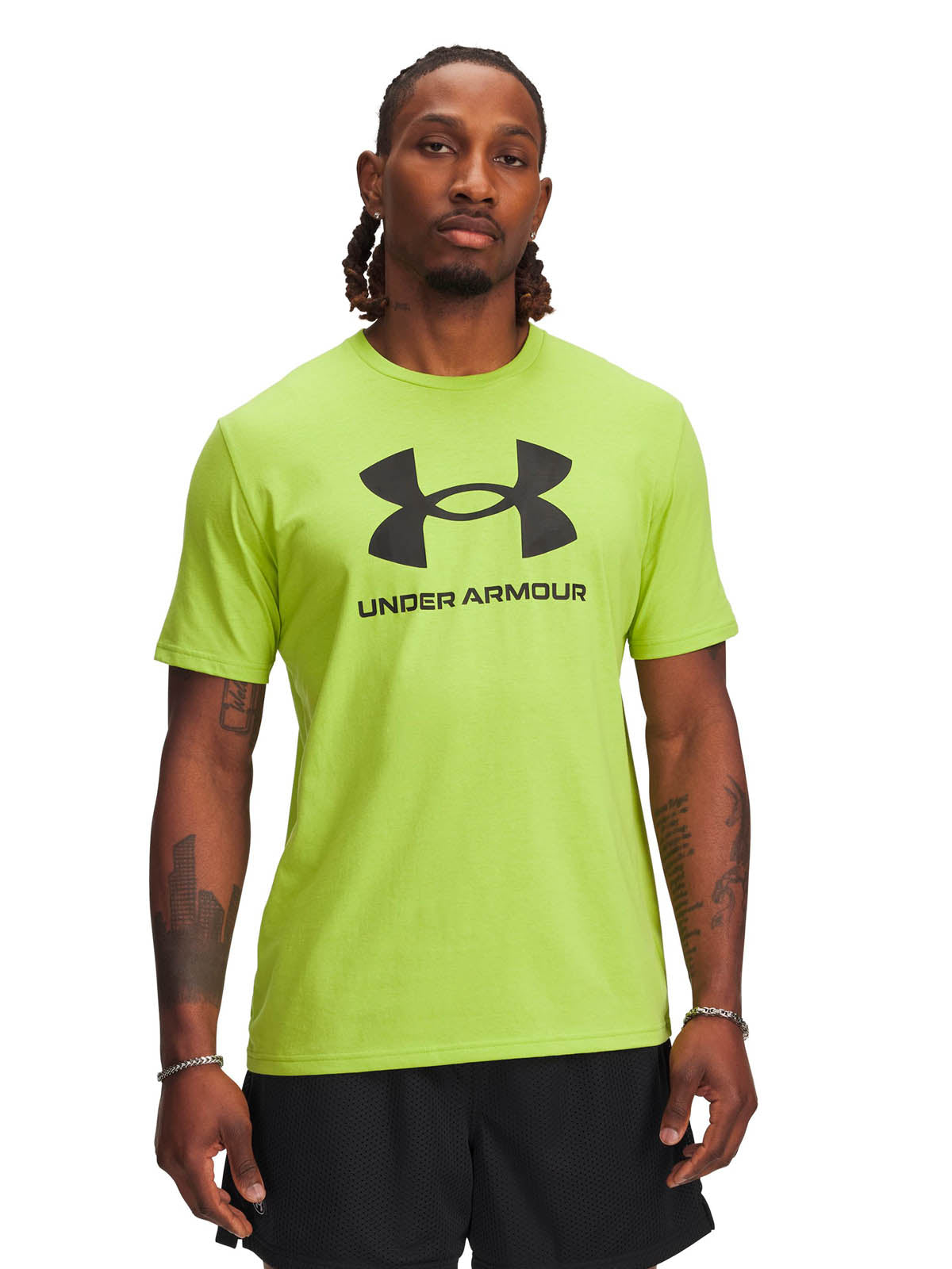 Polera manga corta Lifestyle para hombre Logo Verde Under Armour