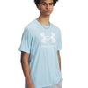Polera manga corta Under Armour logo azul para hombre
