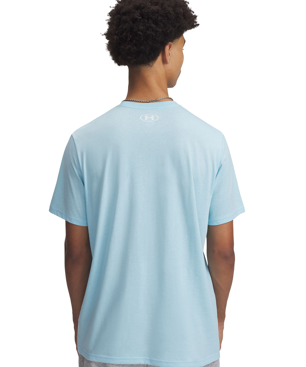 Polera manga corta Under Armour logo azul para hombre