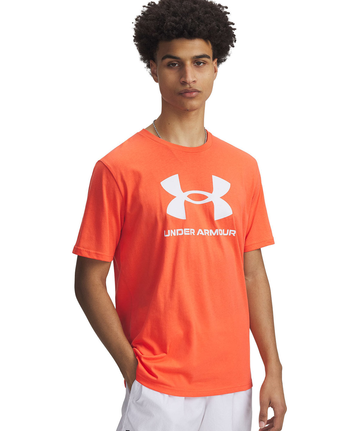 Polera manga corta Under Armour Sportstyle naranjo para hombre