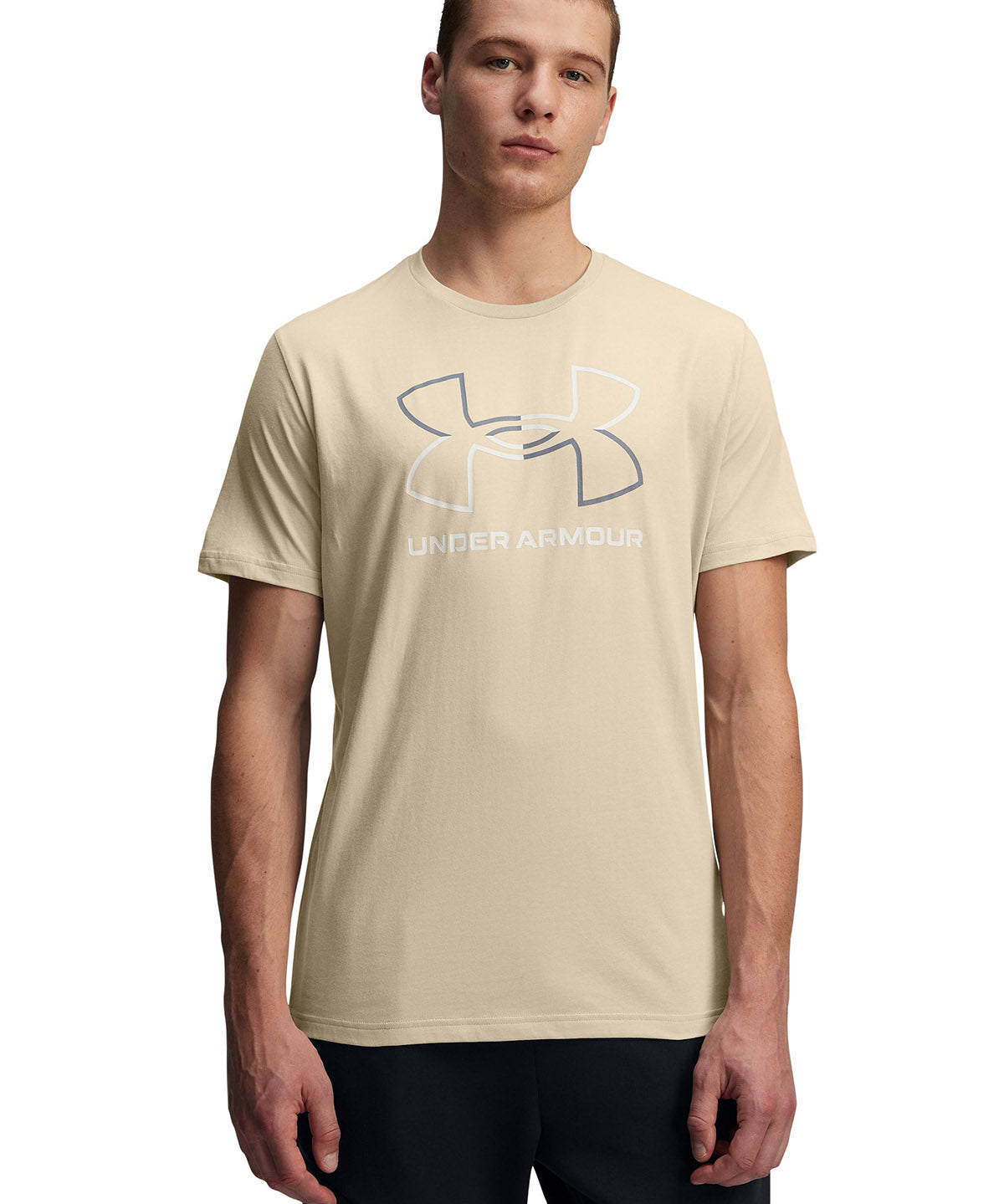 Polera manga corta Under Armour foundation café para hombre