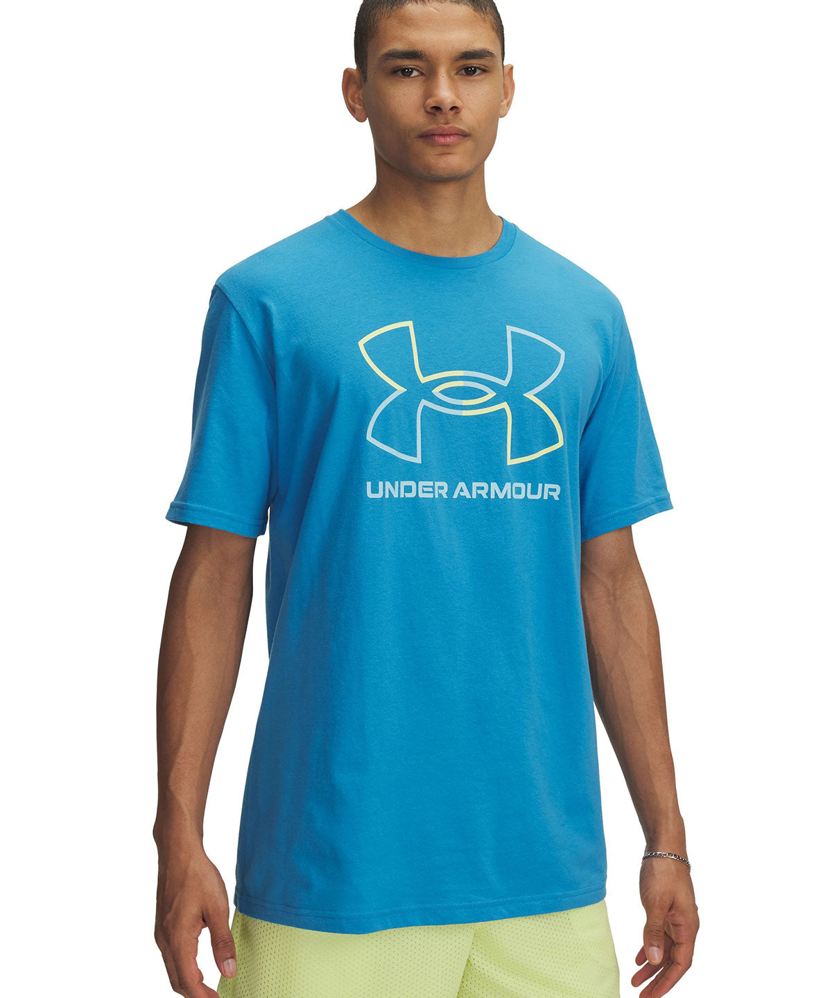 Polera manga corta Under Armour foundation azul para hombre