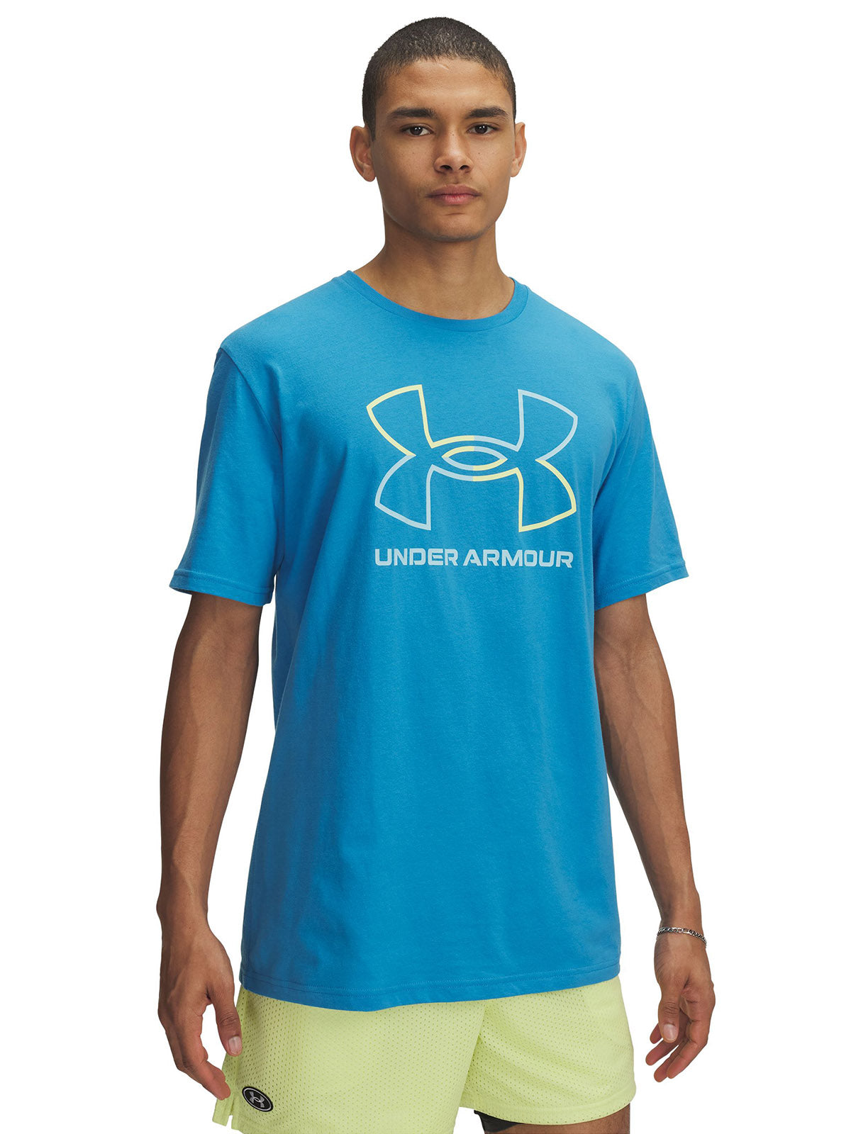 Polera manga corta Under Armour foundation azul para hombre