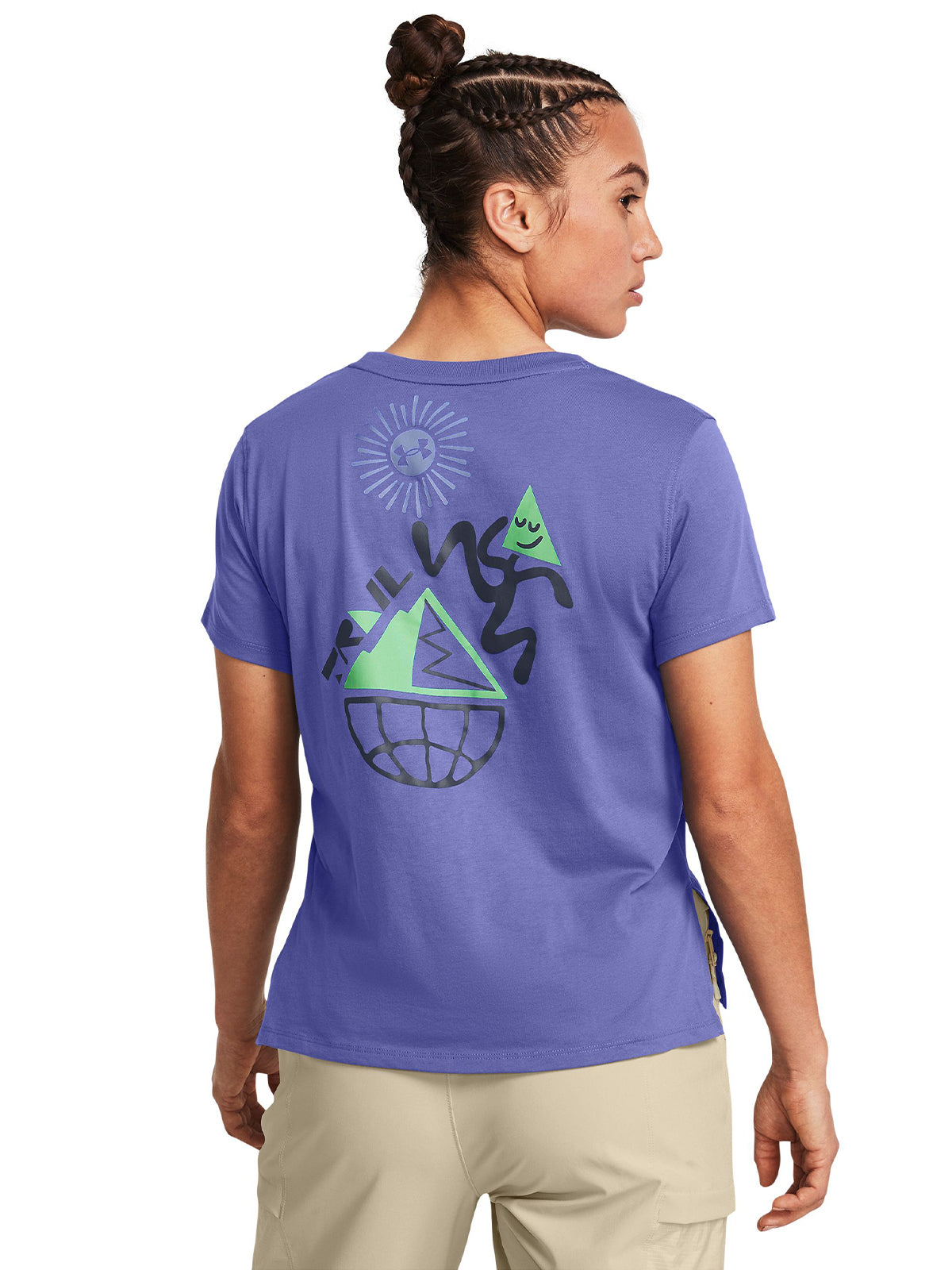 Polera manga corta UA Launch Trail para mujer