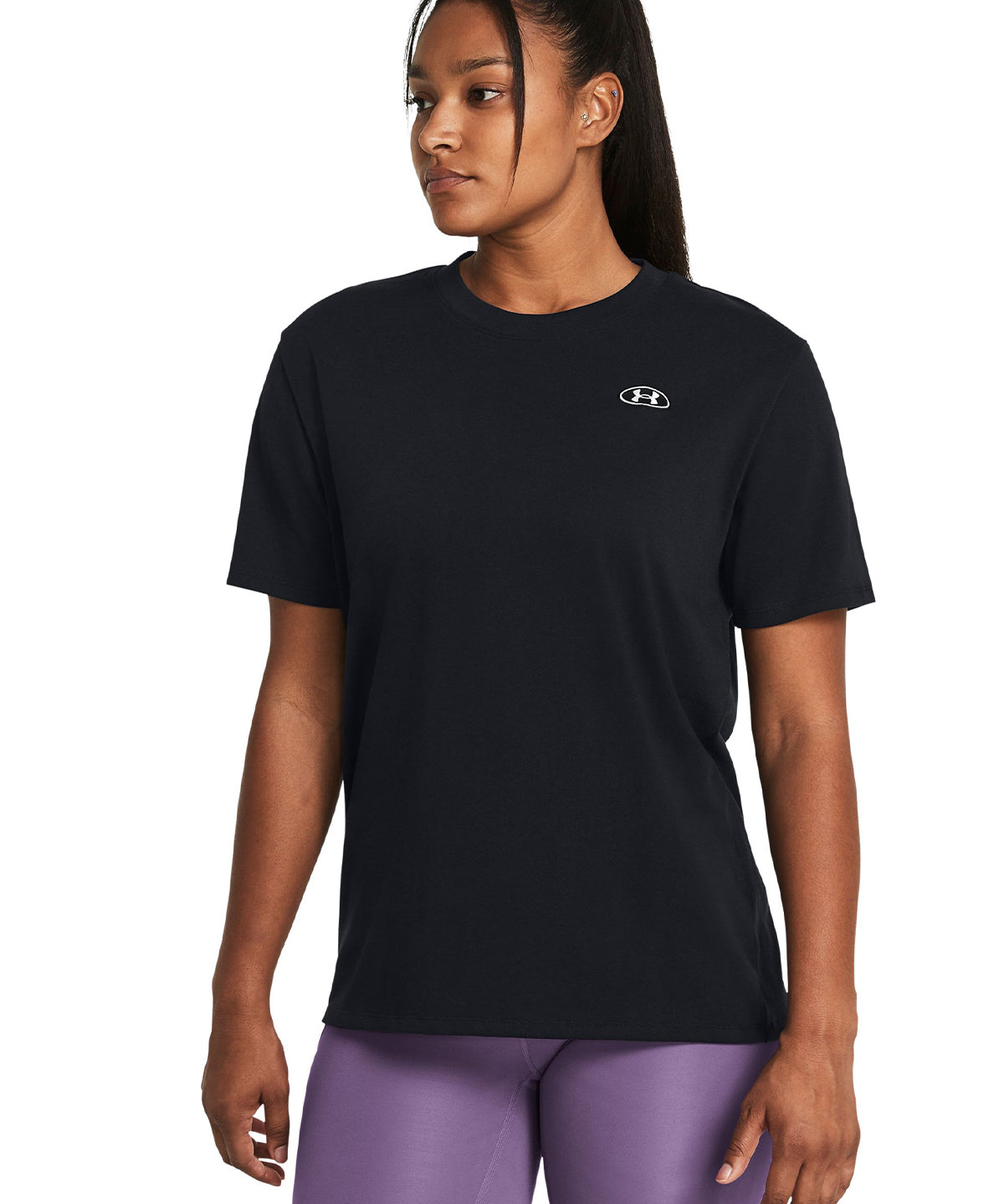 Polera manga corta oversize UA Heavyweight para mujer