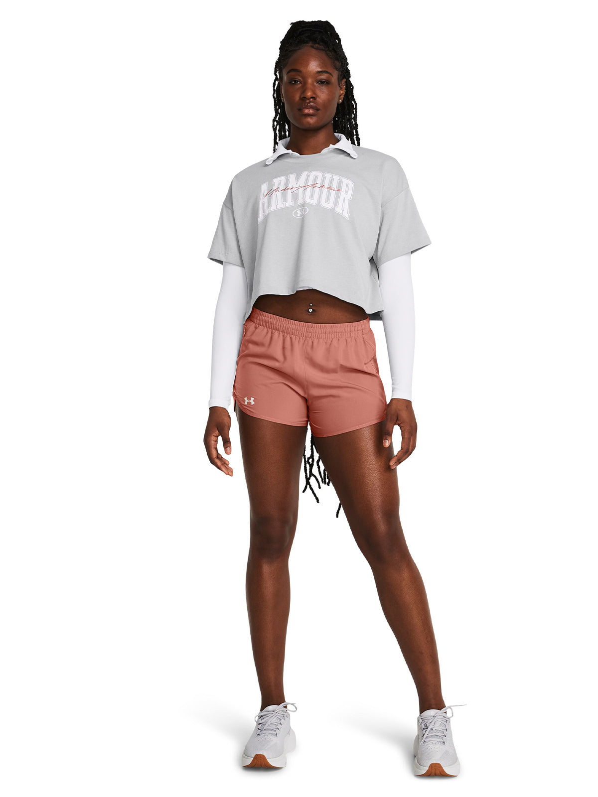 Polera manga corta UA Heavyweight Wordmark para mujer