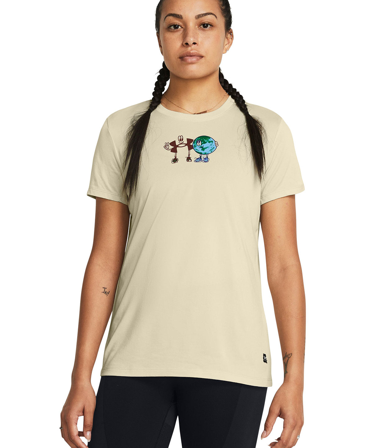 Polera manga corta UA Protect Globe para mujer