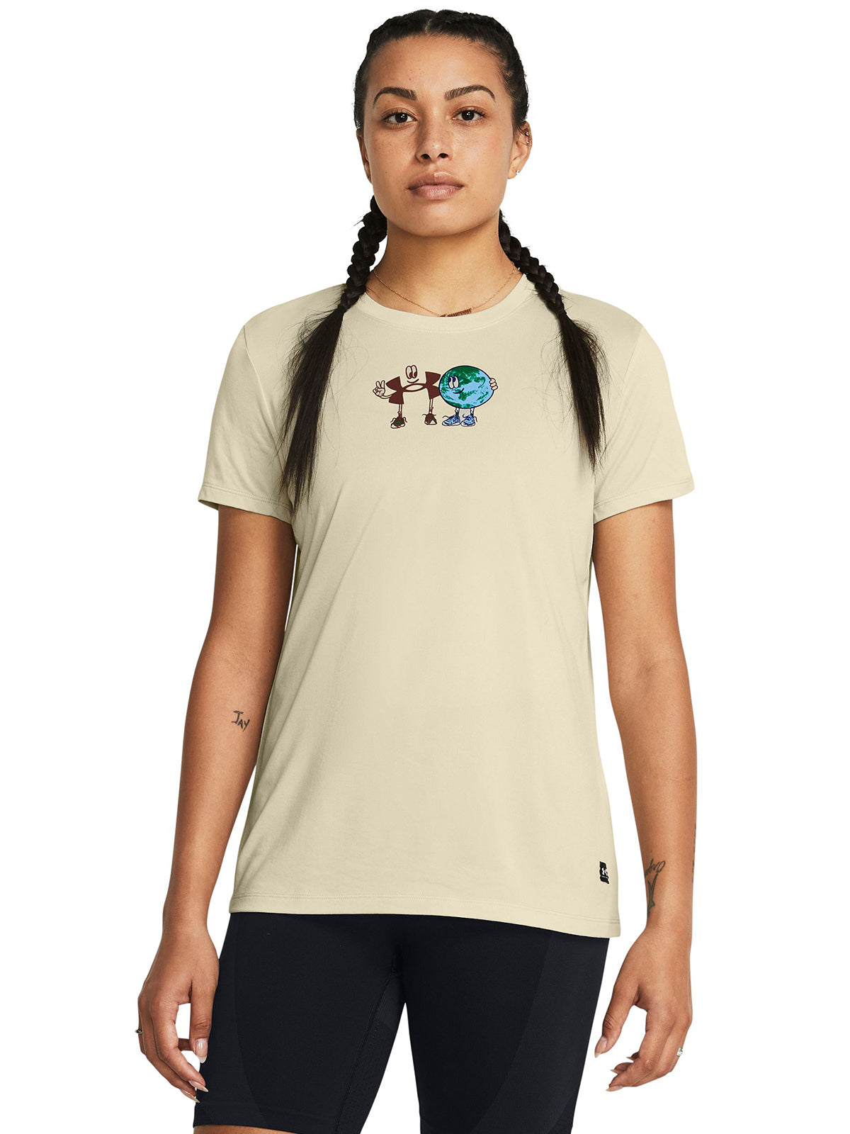 Polera manga corta UA Protect Globe para mujer