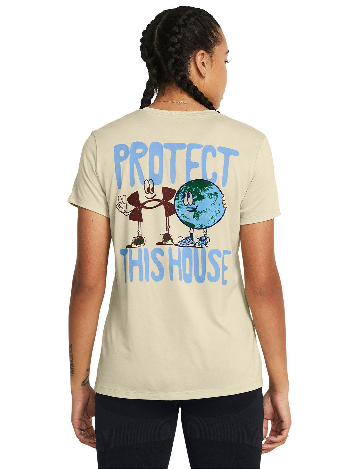 Polera manga corta UA Protect Globe para mujer