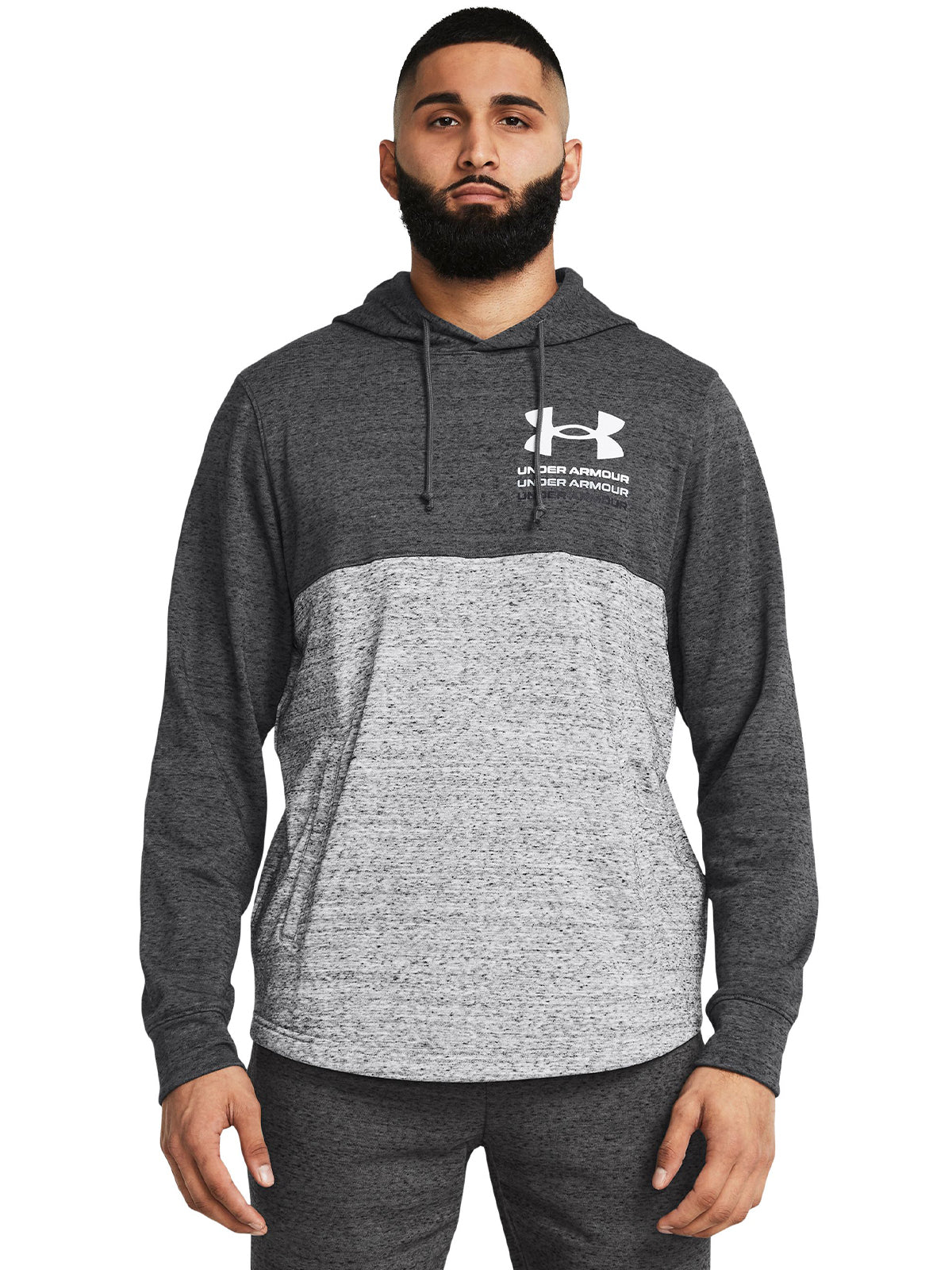 Polerón UA Rival Terry Colorblock para hombre