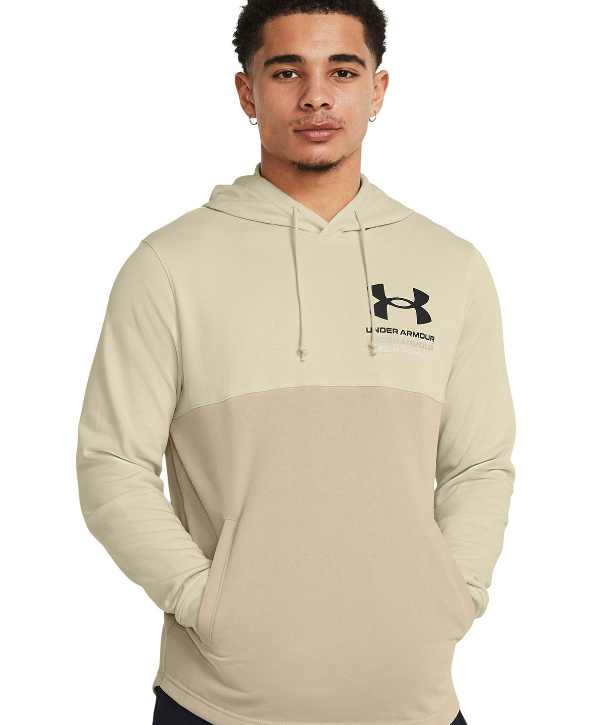 Polerón UA Rival Terry Colorblock para hombre