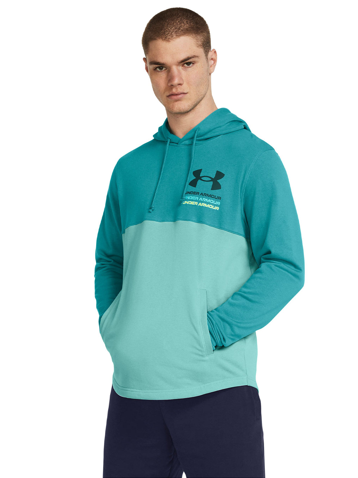 Polerón UA Rival Terry Colorblock para hombre