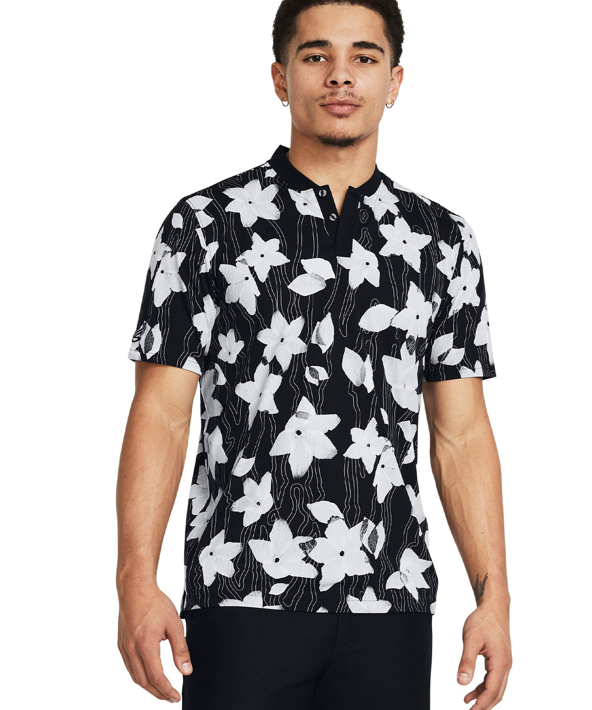 Polo tipo bomber de curry para hombre