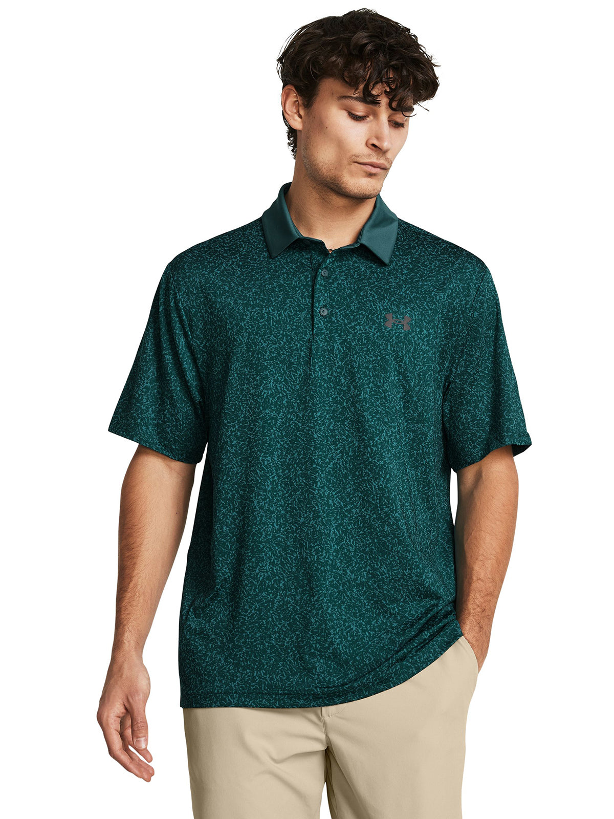 Polo UA Playoff 3.0 Coral Jacquard para hombre