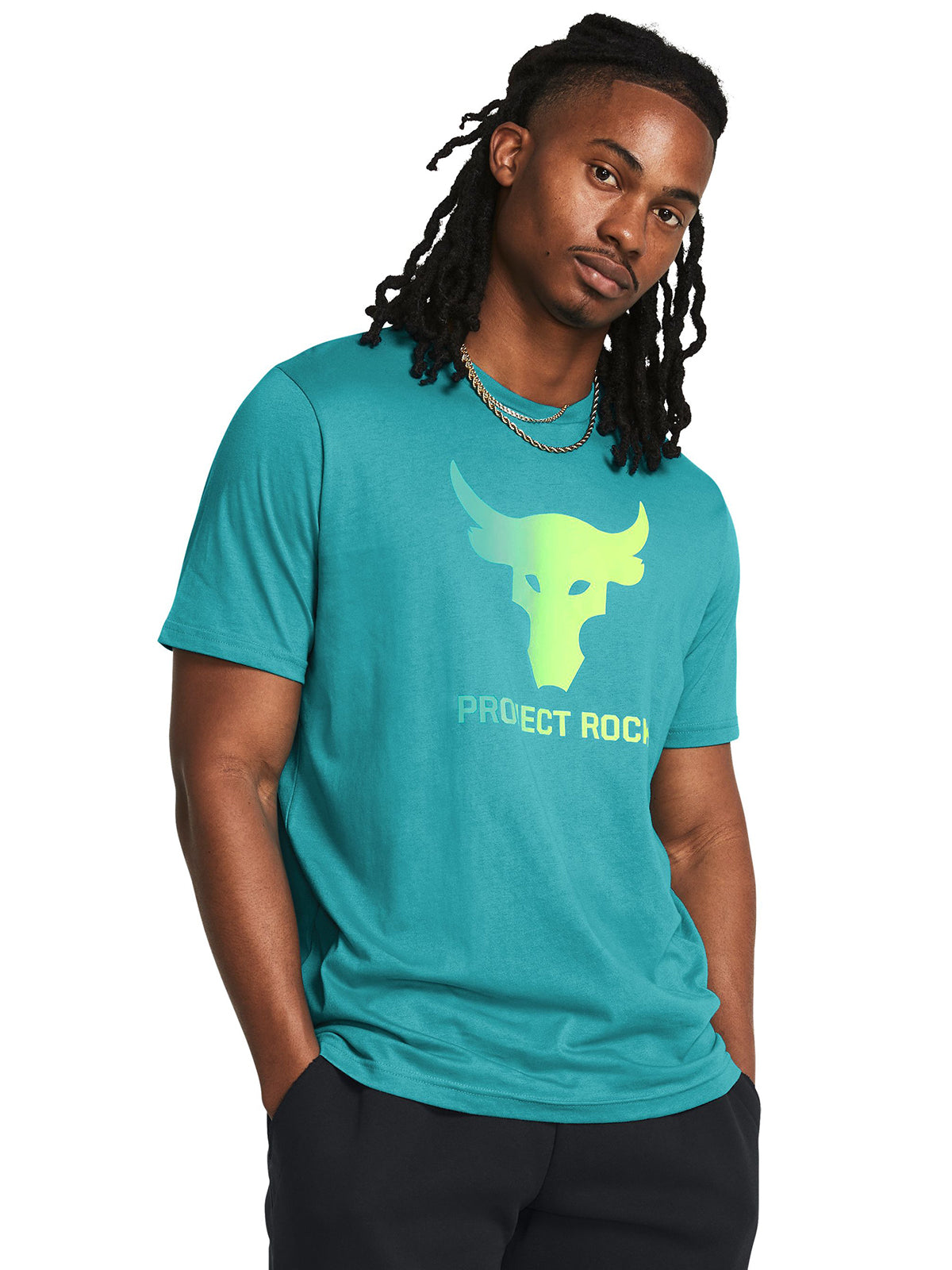 Polera manga corta UA Project Rock Payoff para hombre