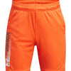 Shorts UA Tech Wordmark naranjo para niño