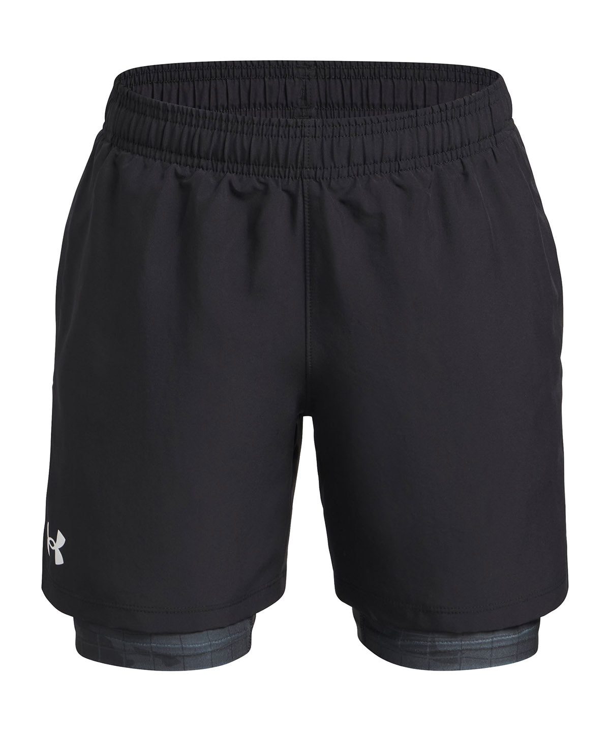Shorts Under Armour tech tejido 2-en-1 negro para niños
