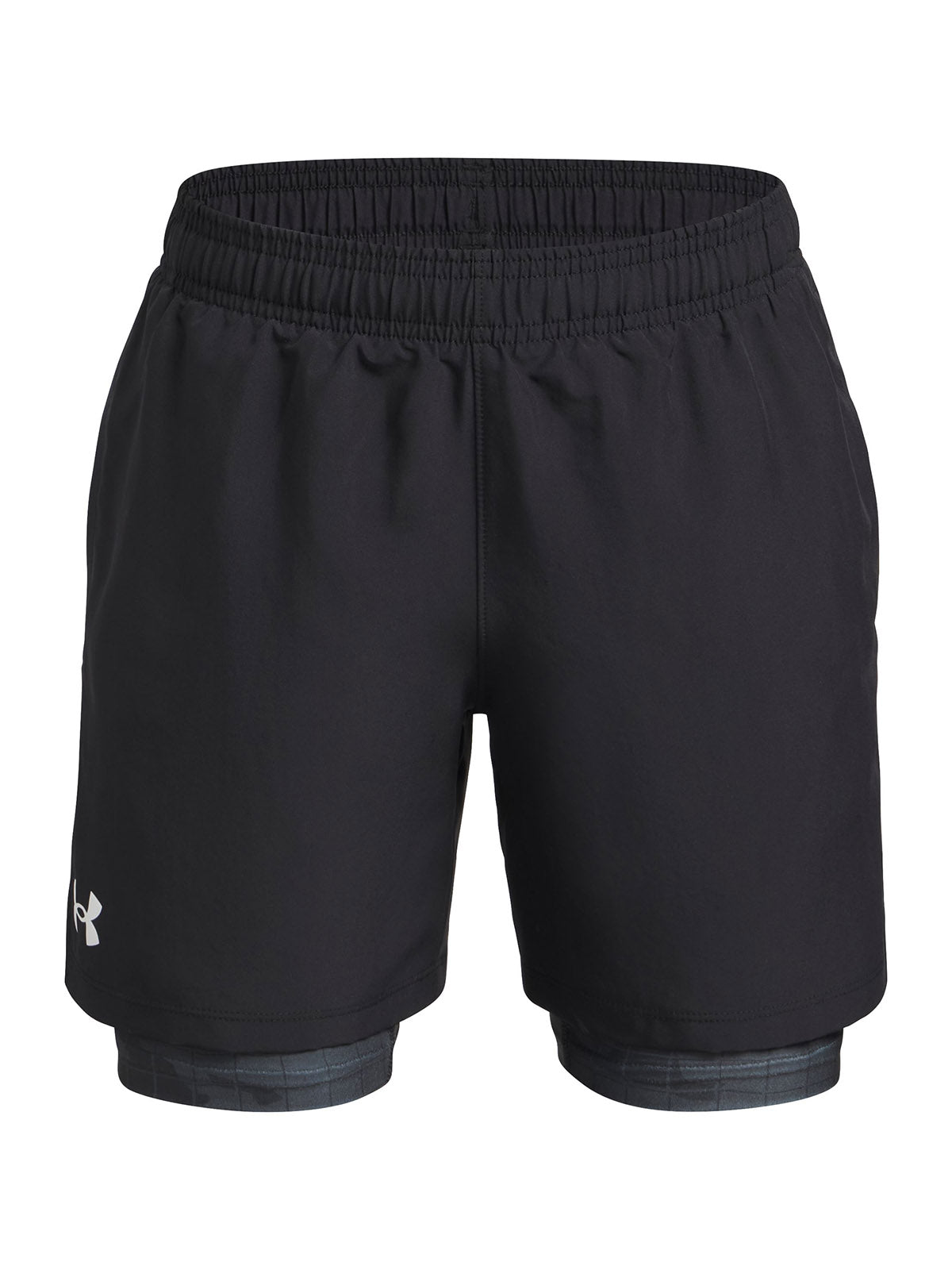 Shorts Under Armour tech tejido 2-en-1 negro para niños