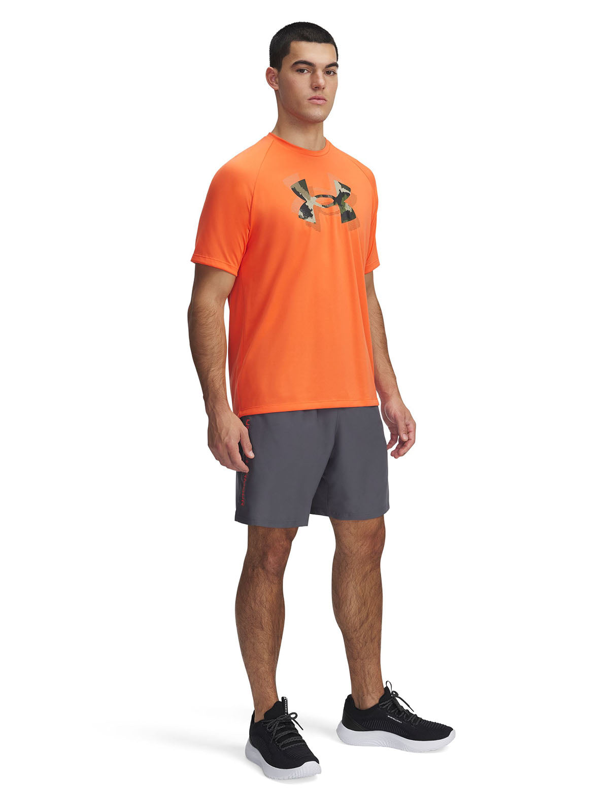 Shorts Under Armour tech woven wordmark gris para hombre