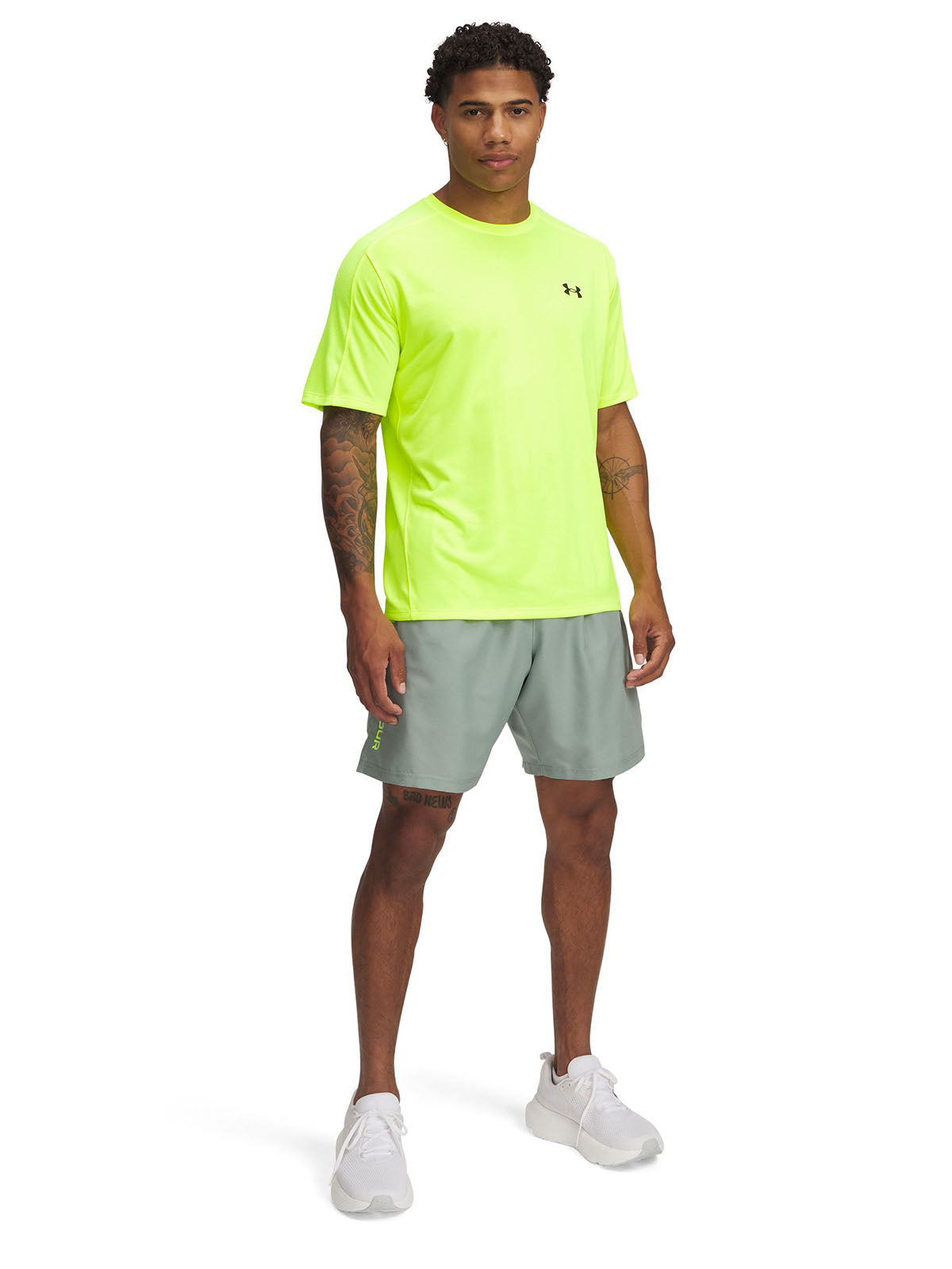 Shorts Under Armour tech woven wordmark verde para hombre