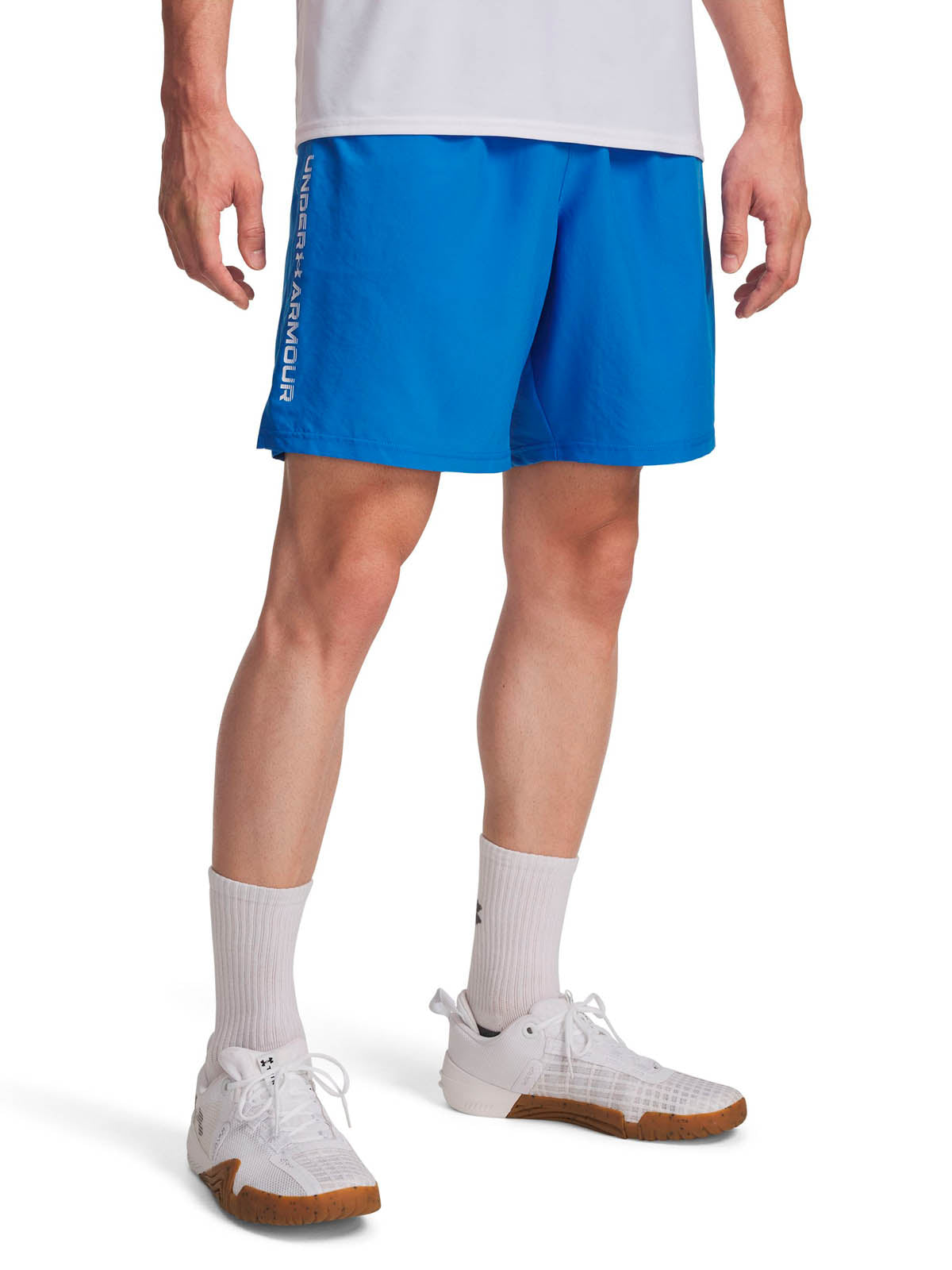 Short de entrenamiento para para hombre Tech Woven Wordmark Azul Under Armour