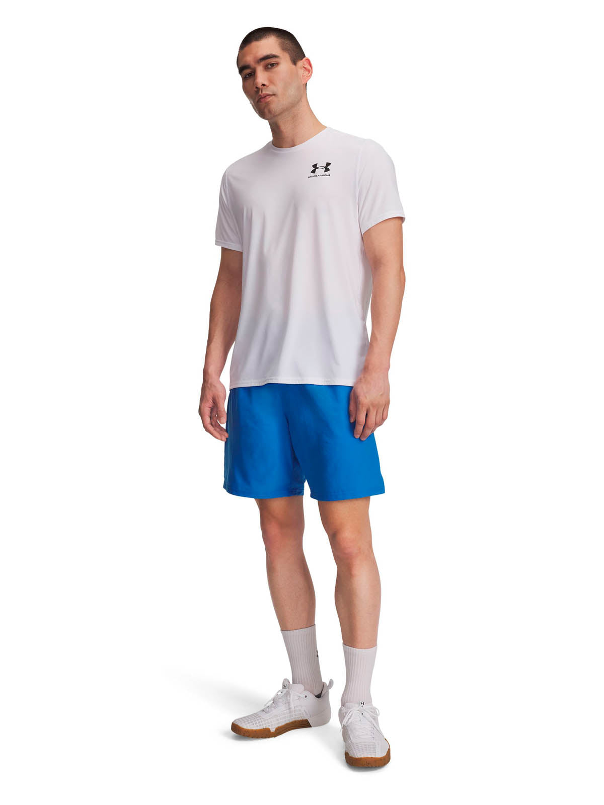Short de entrenamiento para para hombre Tech Woven Wordmark Azul Under Armour