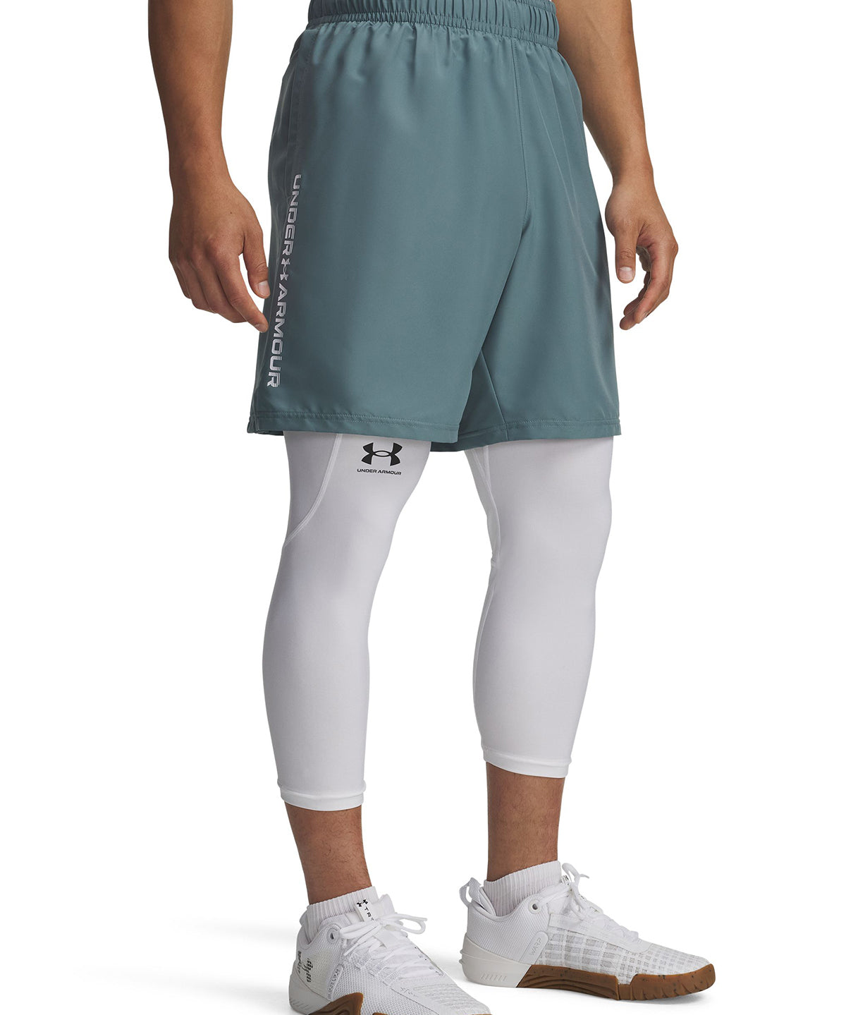 Short de entrenamiento para para hombre Tech Woven Wordmark Azul Under Armour