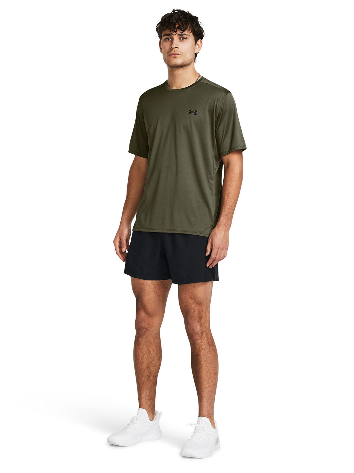 Shorts UA Tech Woven 5" negro para hombre