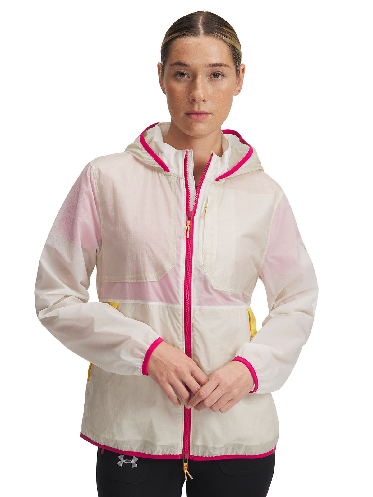 Chaqueta Under Armour launch trail café para mujer