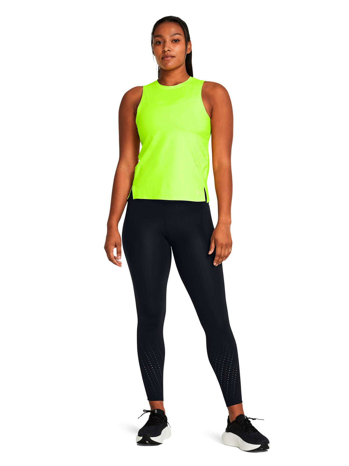 Calza Running para Mujer Launch Ankle Print Negro Under Armour