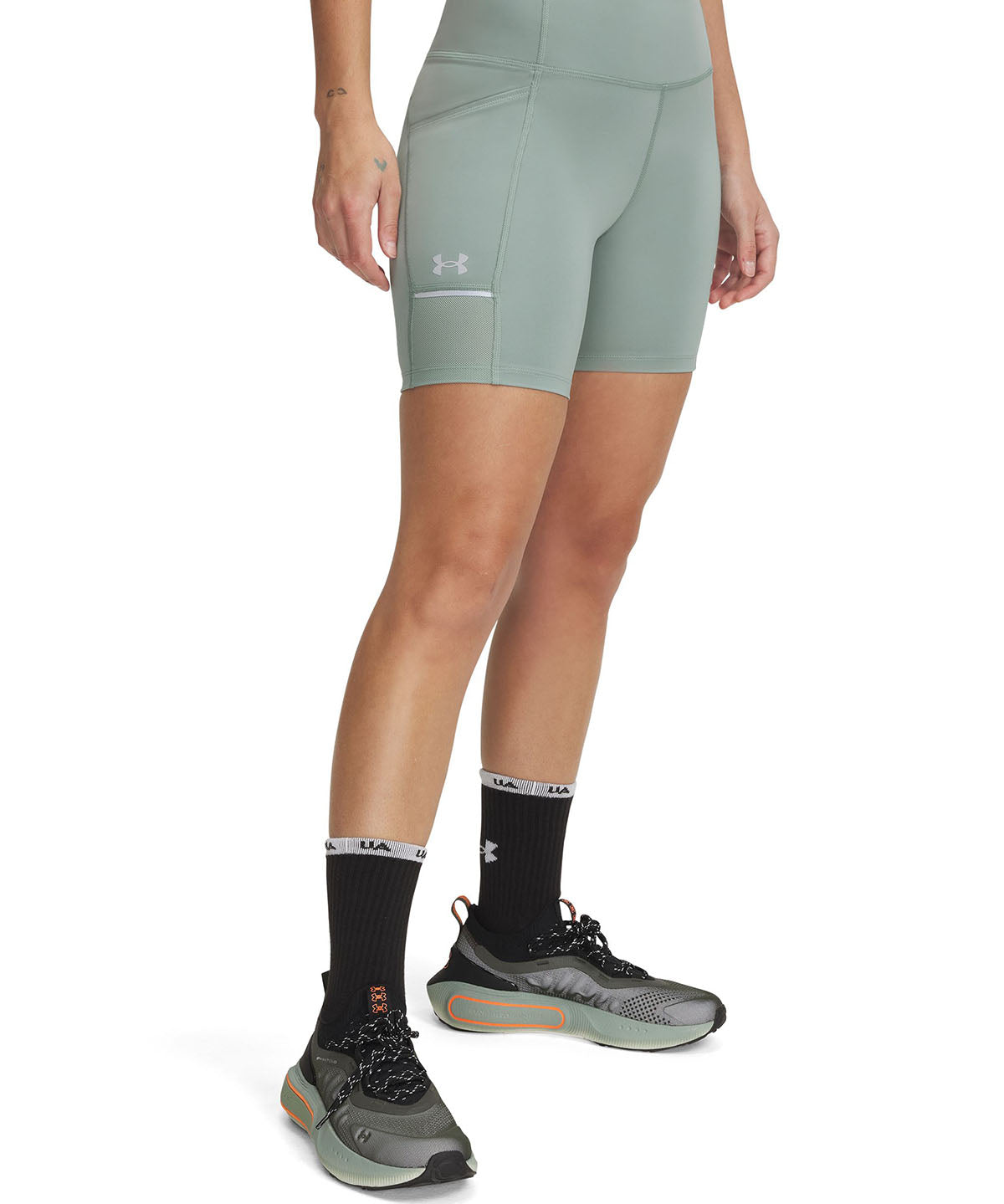 Shorts Under Armour launch verde para mujer