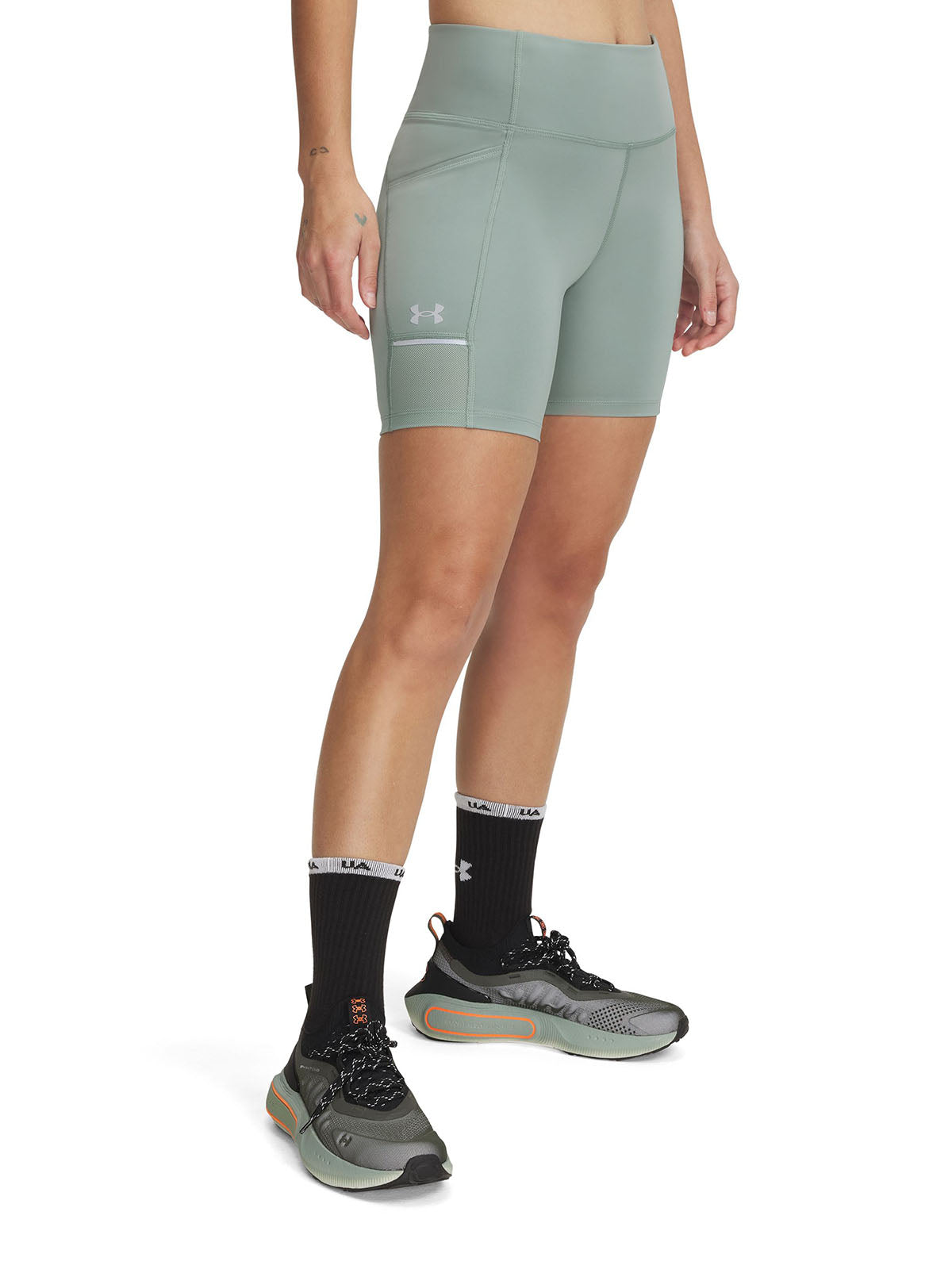 Shorts Under Armour launch verde para mujer