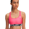 Peto de entrenamiento para mujer HeatGear Armour Mid Branded rosado Under Armour