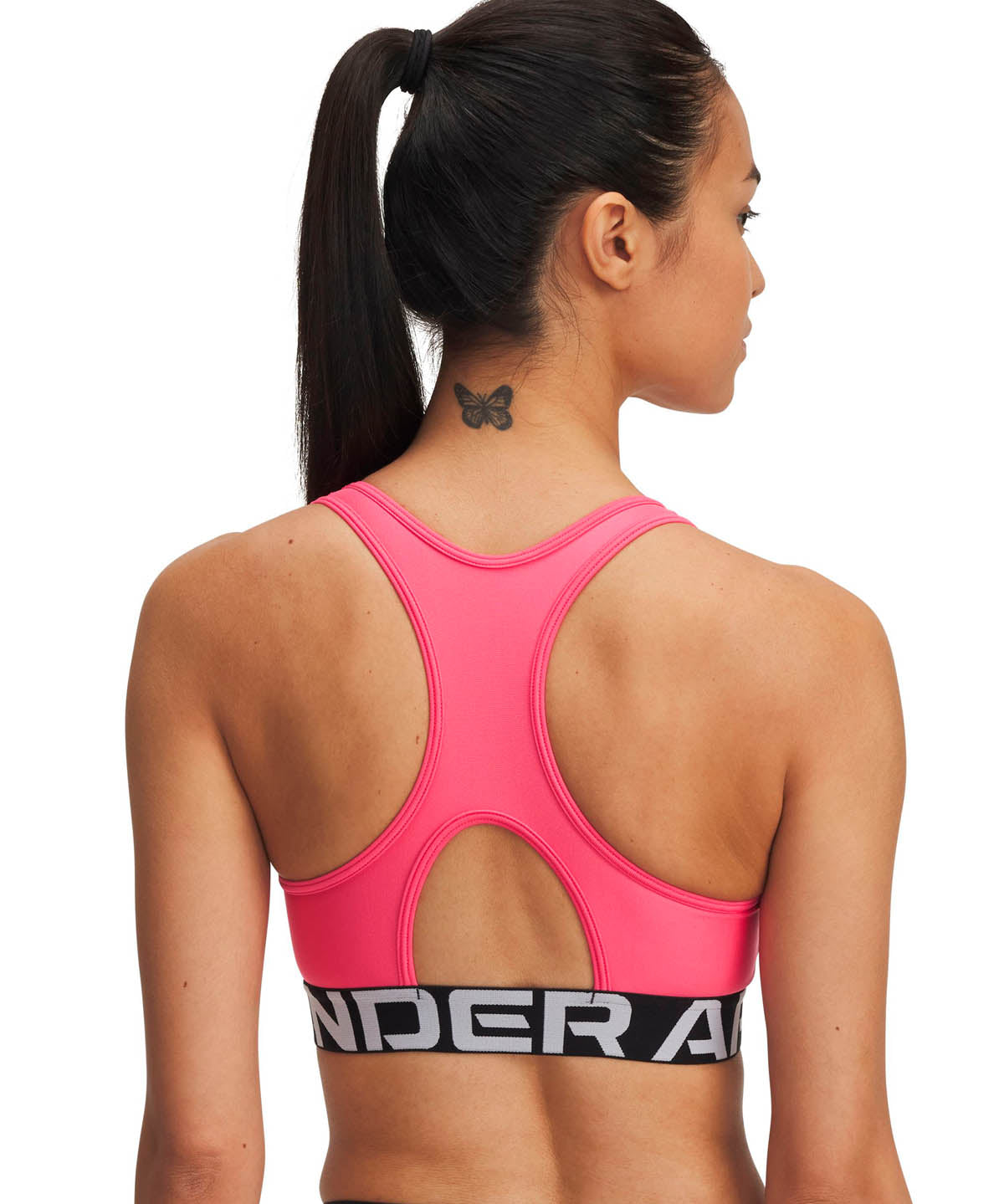 Peto de entrenamiento para mujer HeatGear Armour Mid Branded rosado Under Armour