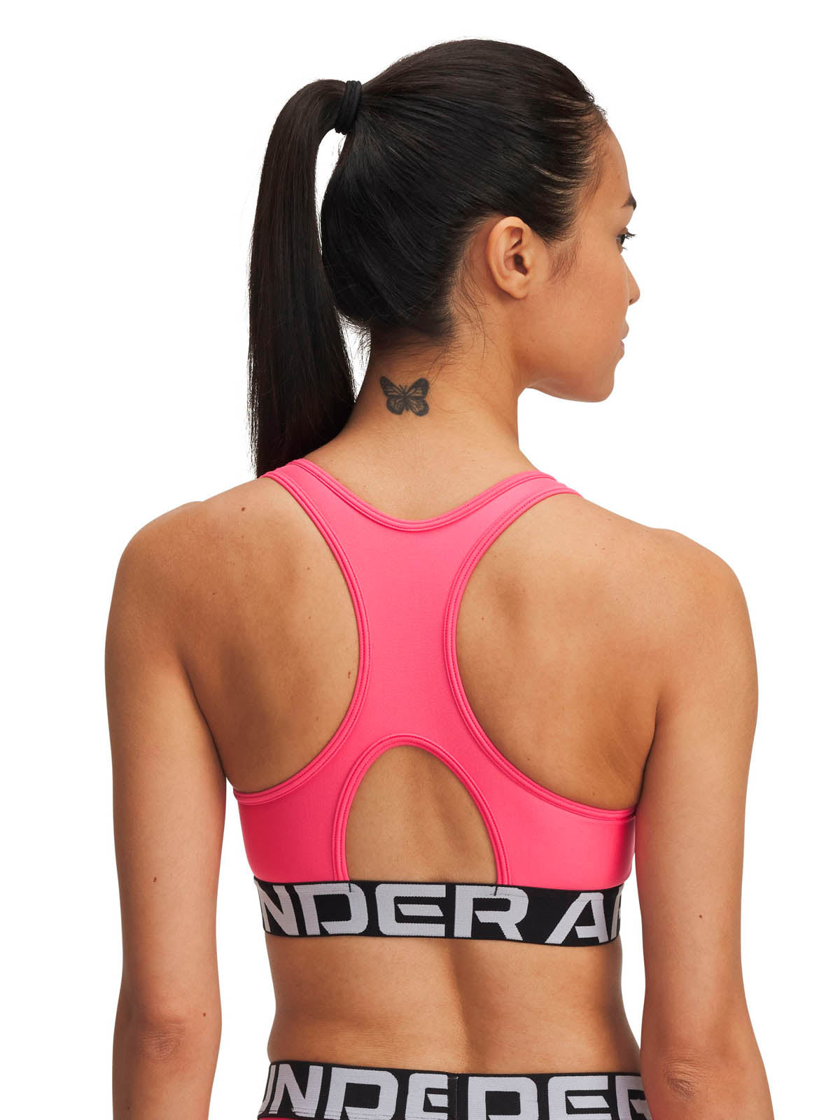 Peto de entrenamiento para mujer HeatGear Armour Mid Branded rosado Under Armour