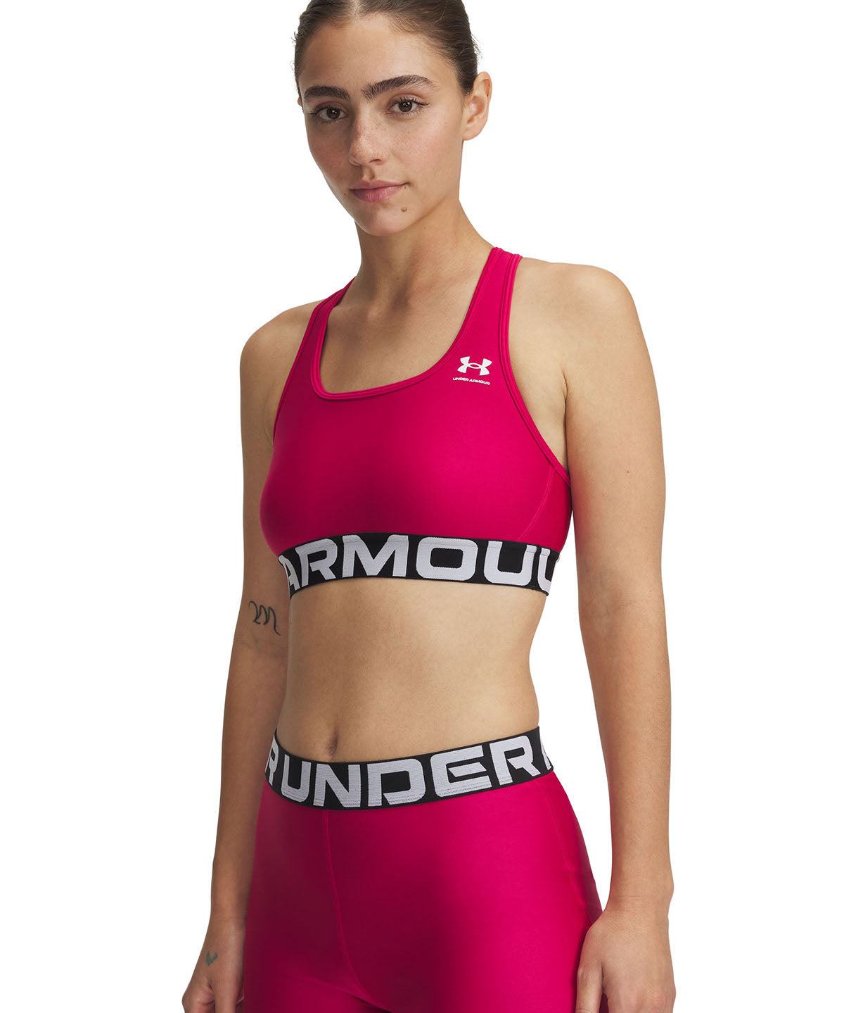 Sostén deportivo Heatgear armour mid morado para mujer Under Armour