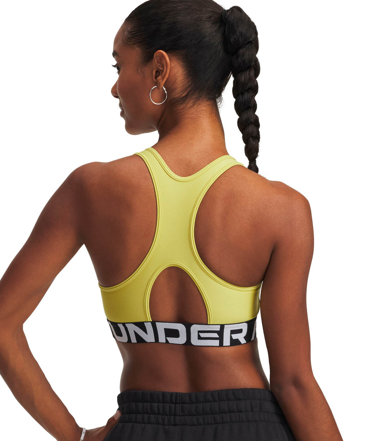Peto de entrenamiento para mujer HeatGear Armour Mid Branded amarillo Under Armour