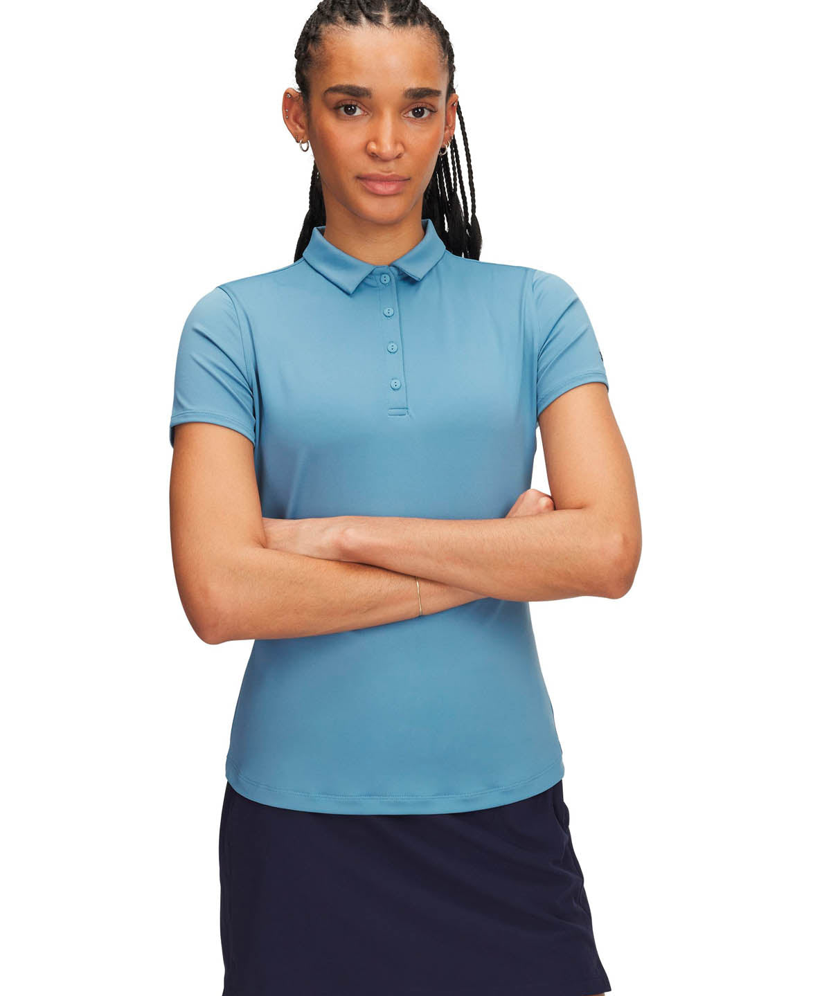 Polera manga corta de Golf para mujer Playoff azul Under Armour