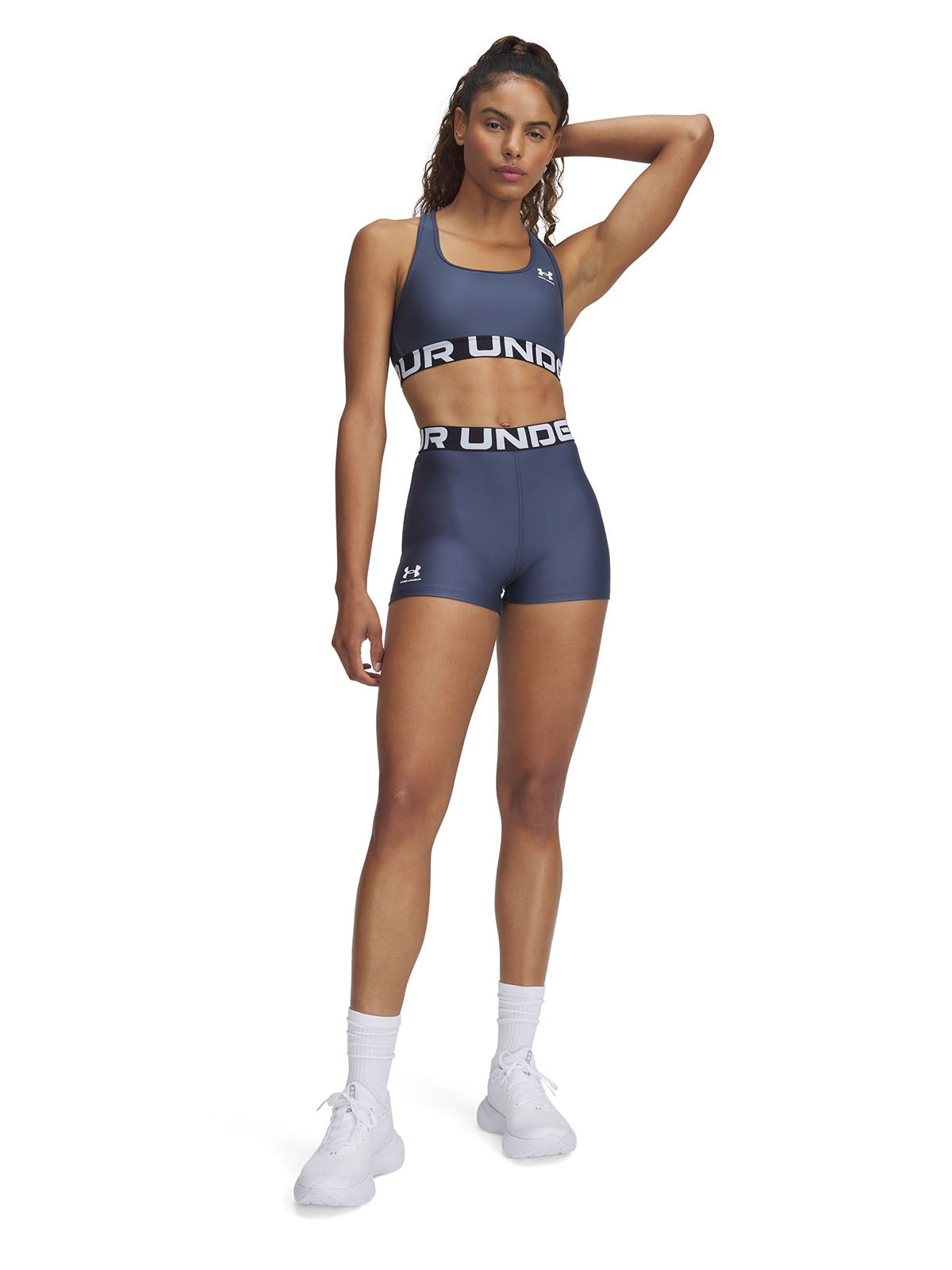 Calzas Heatgear shorty gris para mujer Under Armour