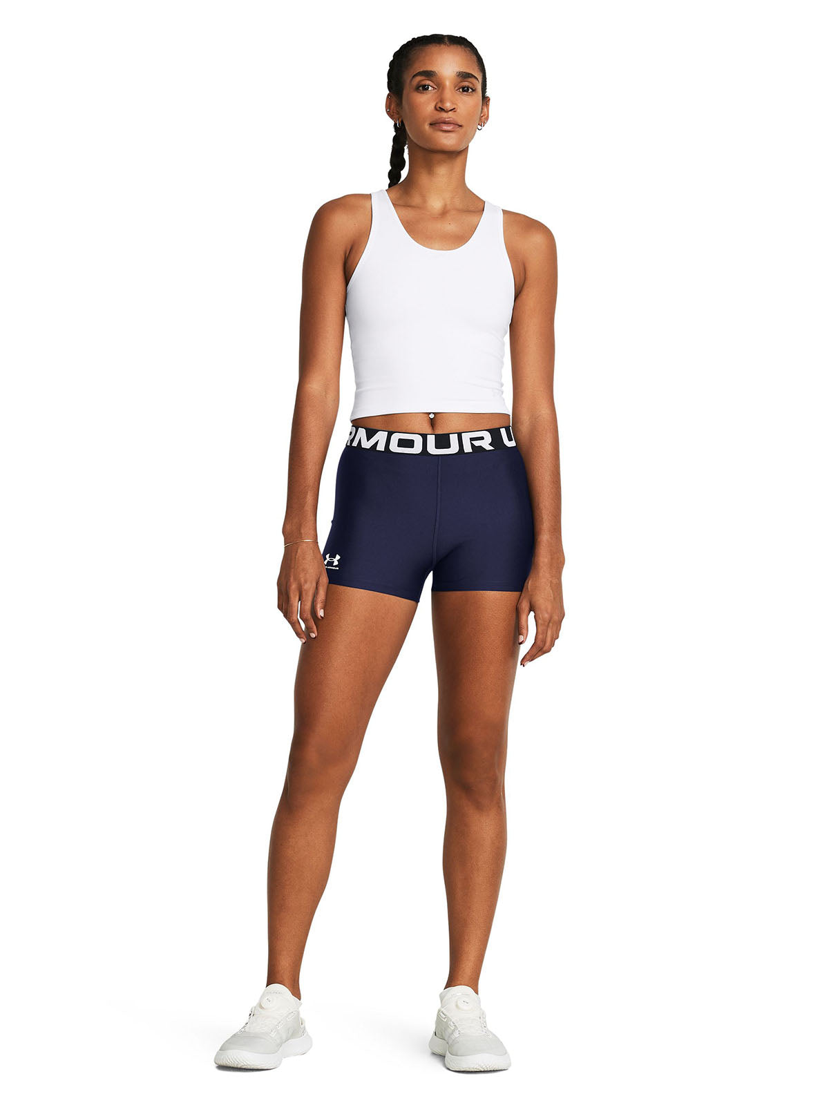 Calzas Heatgear shorty azul marino para mujer Under Armour