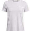 Polera manga corta Under Armour tech gris para mujer