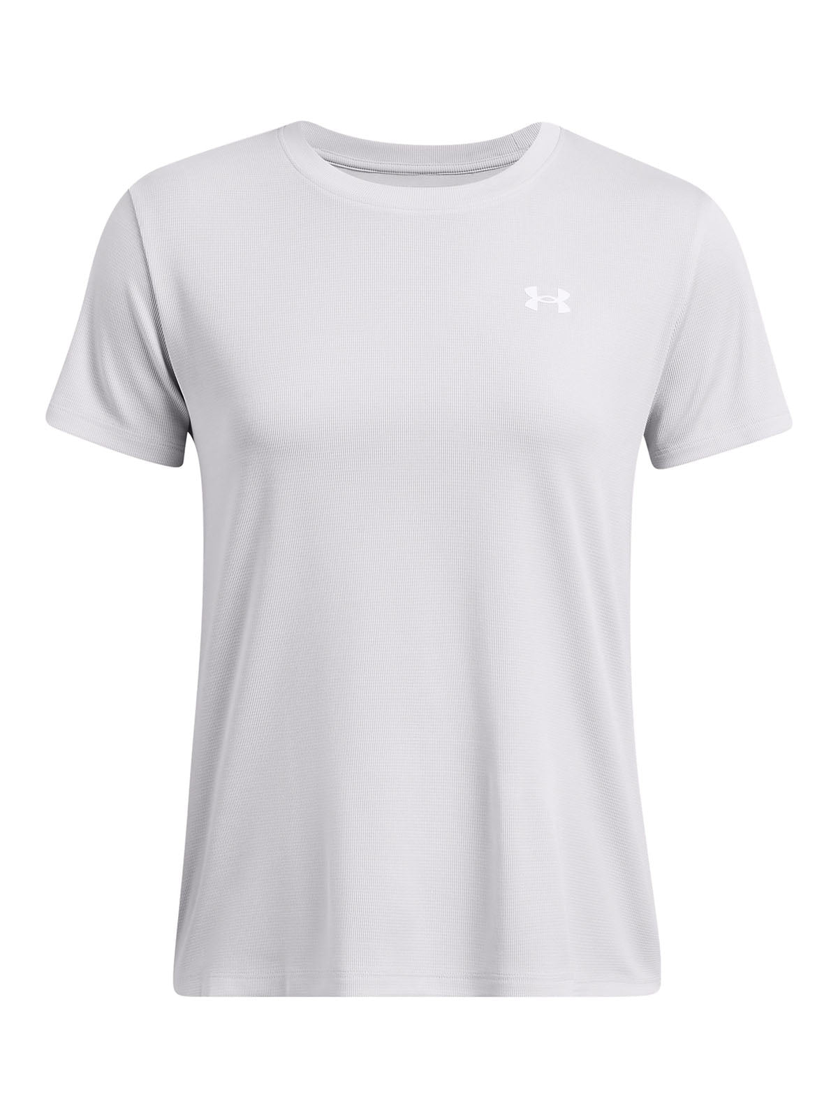 Polera manga corta Under Armour tech gris para mujer