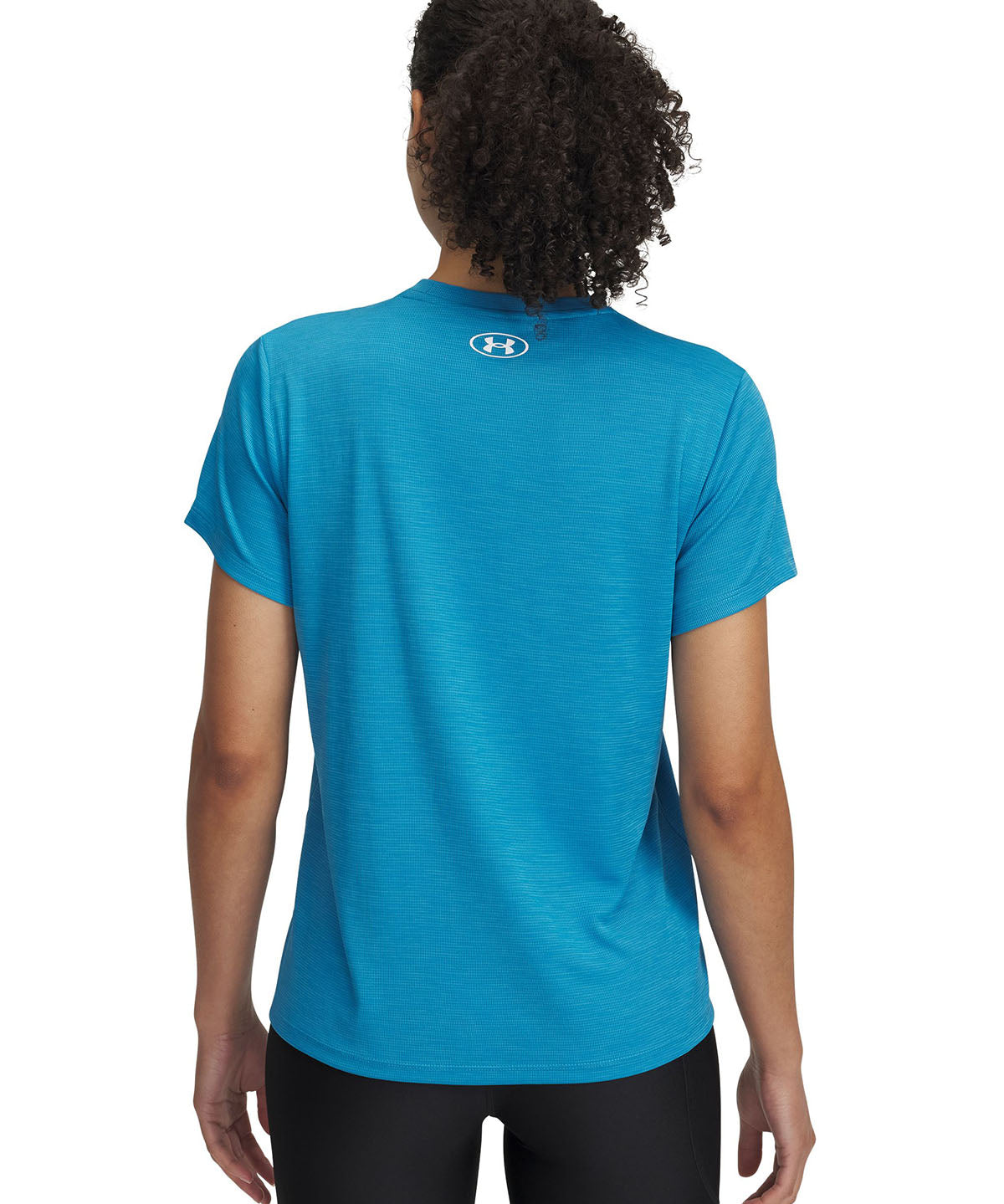 Polera manga corta Under Armour tech azul para mujer